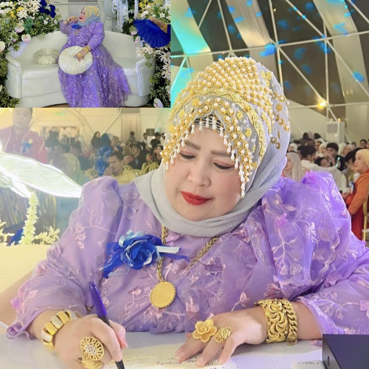 Bersama suami anak ke3 dan anak ke4 bungsu lelaki Kali ini anak solong ...