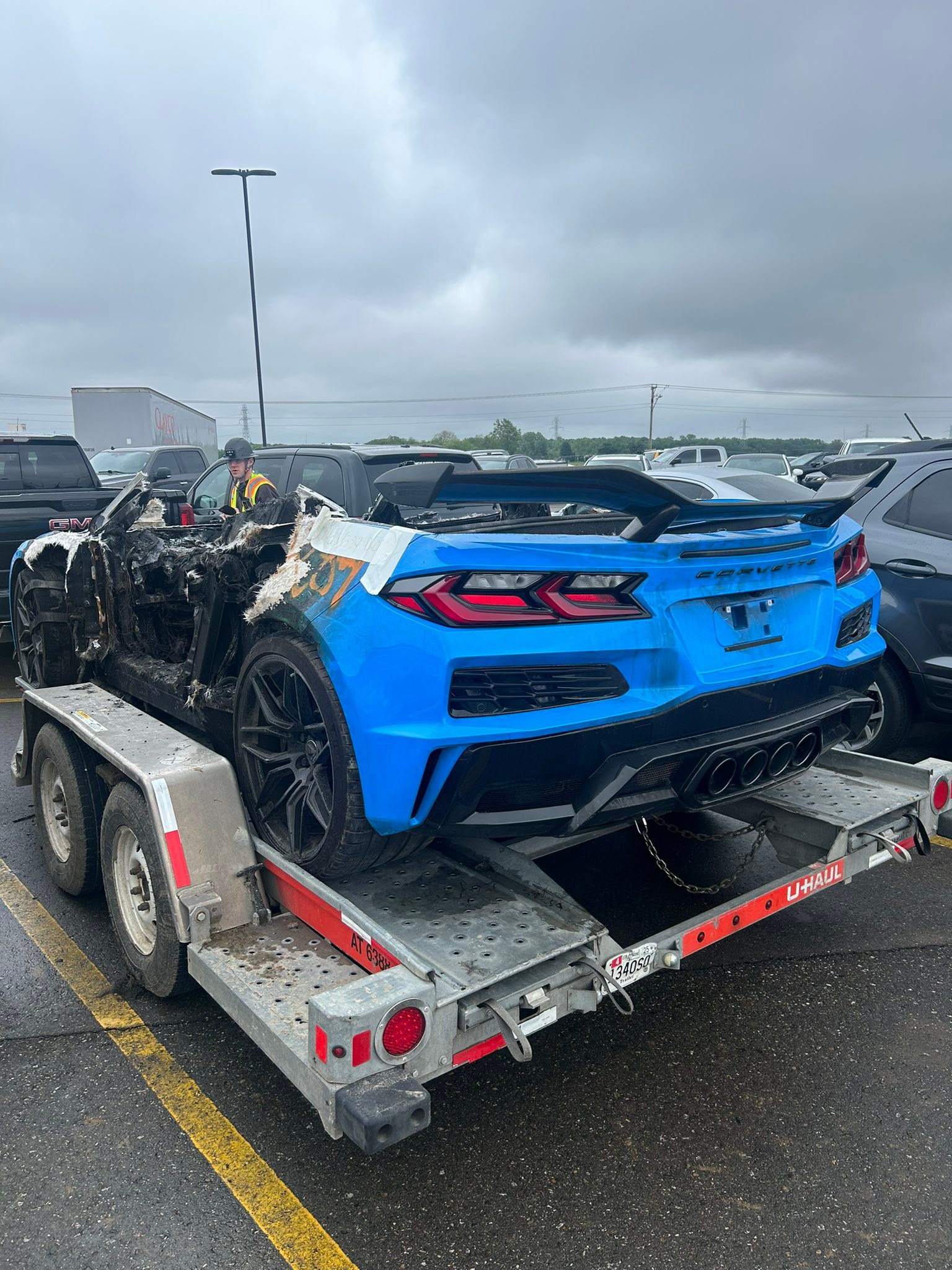 Mysterious car spotted in parking lot, possibly an auction buy