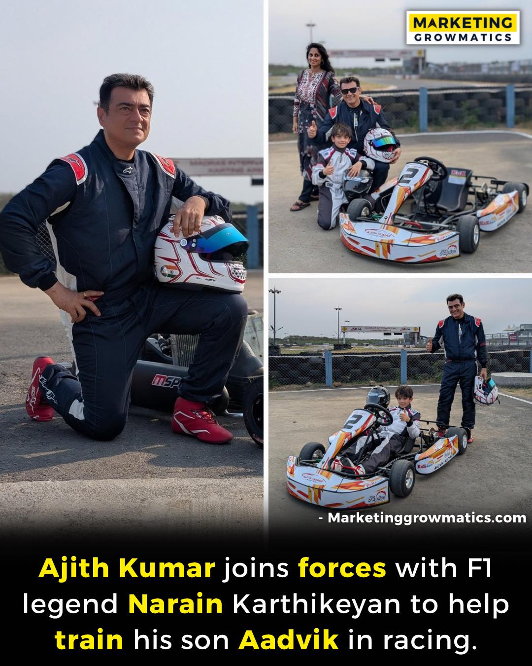 Marketing - Tamil superstar Ajith Kumar has teamed up with F1 legend ...