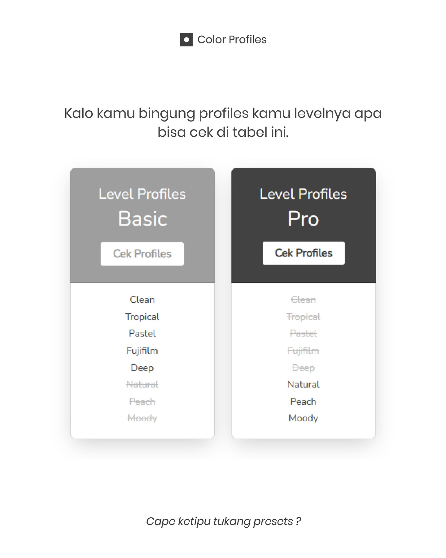 Color Profiles | Parungpanjang