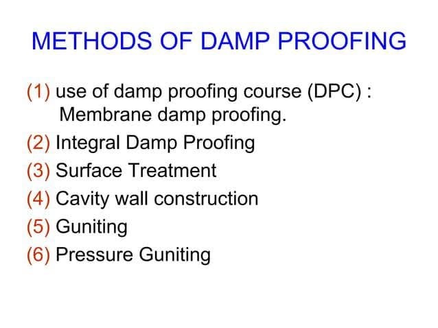METHODS OF DAMP PROOFING... - Civil Engineering Discoveries | Facebook