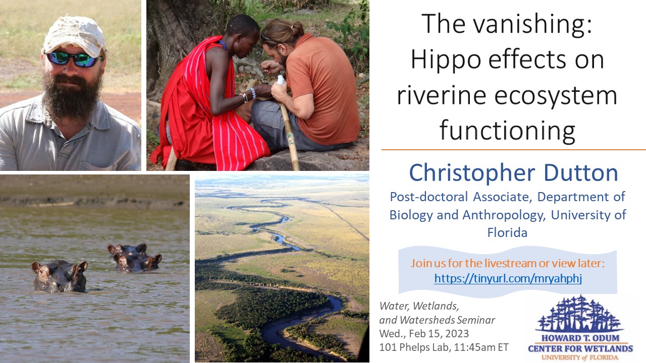UF - Hippos alter the biogeochemistry and functioning of their ...