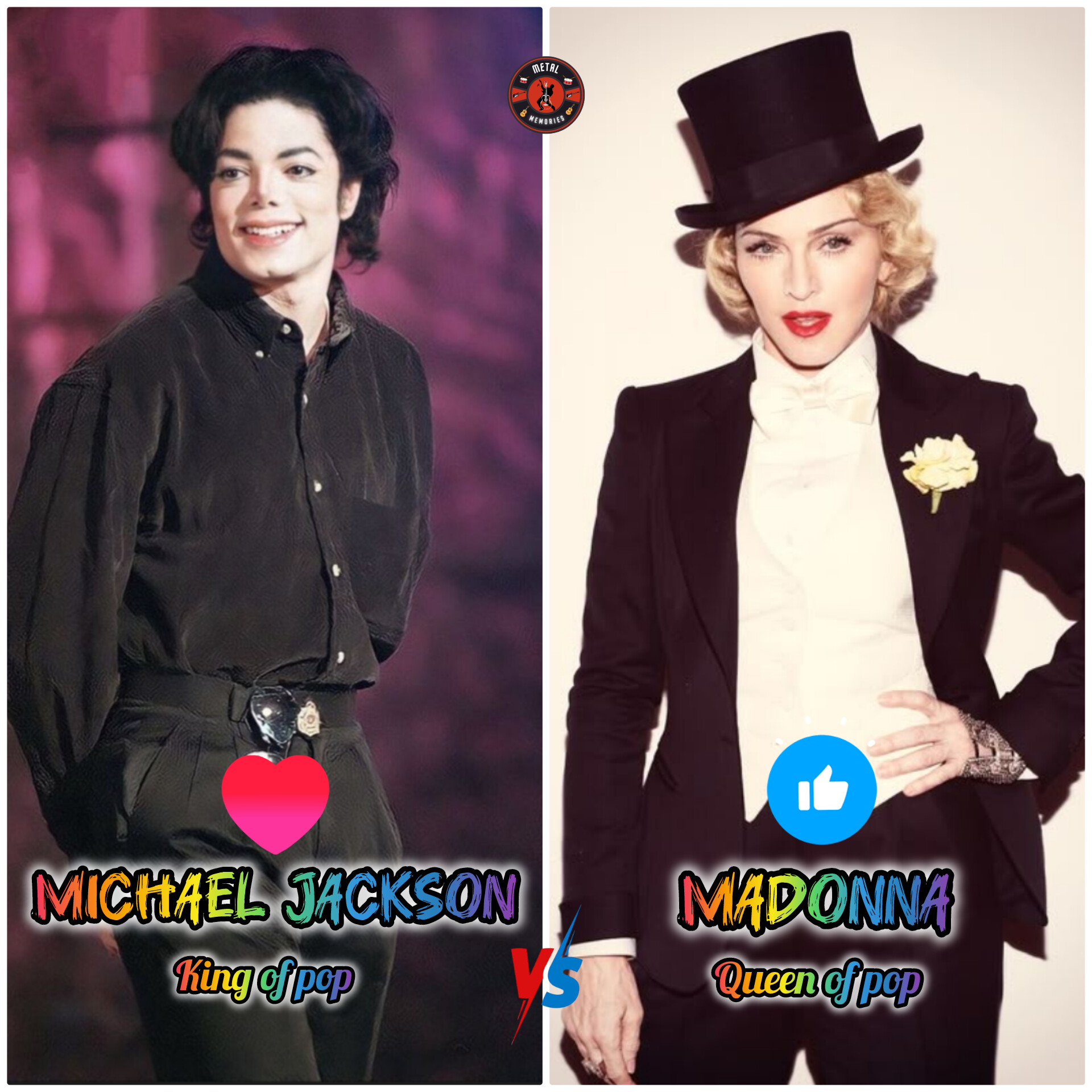 Madonna and Michael Jackson.