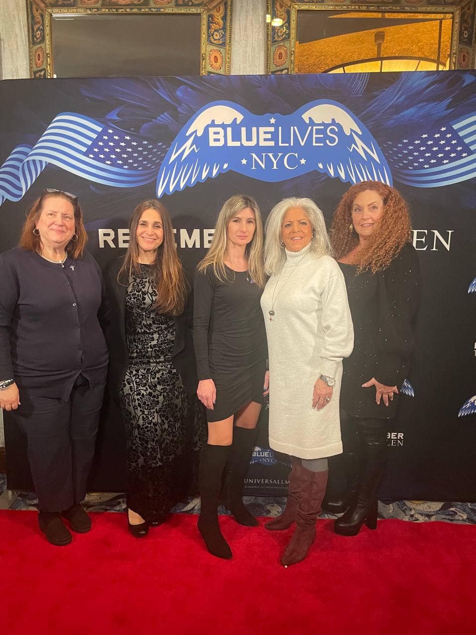 blue lives matter dress Honoring fallen officers at NYC gala Bella Bow Velvet Mini 1st_birthday and side Color:LT PINK