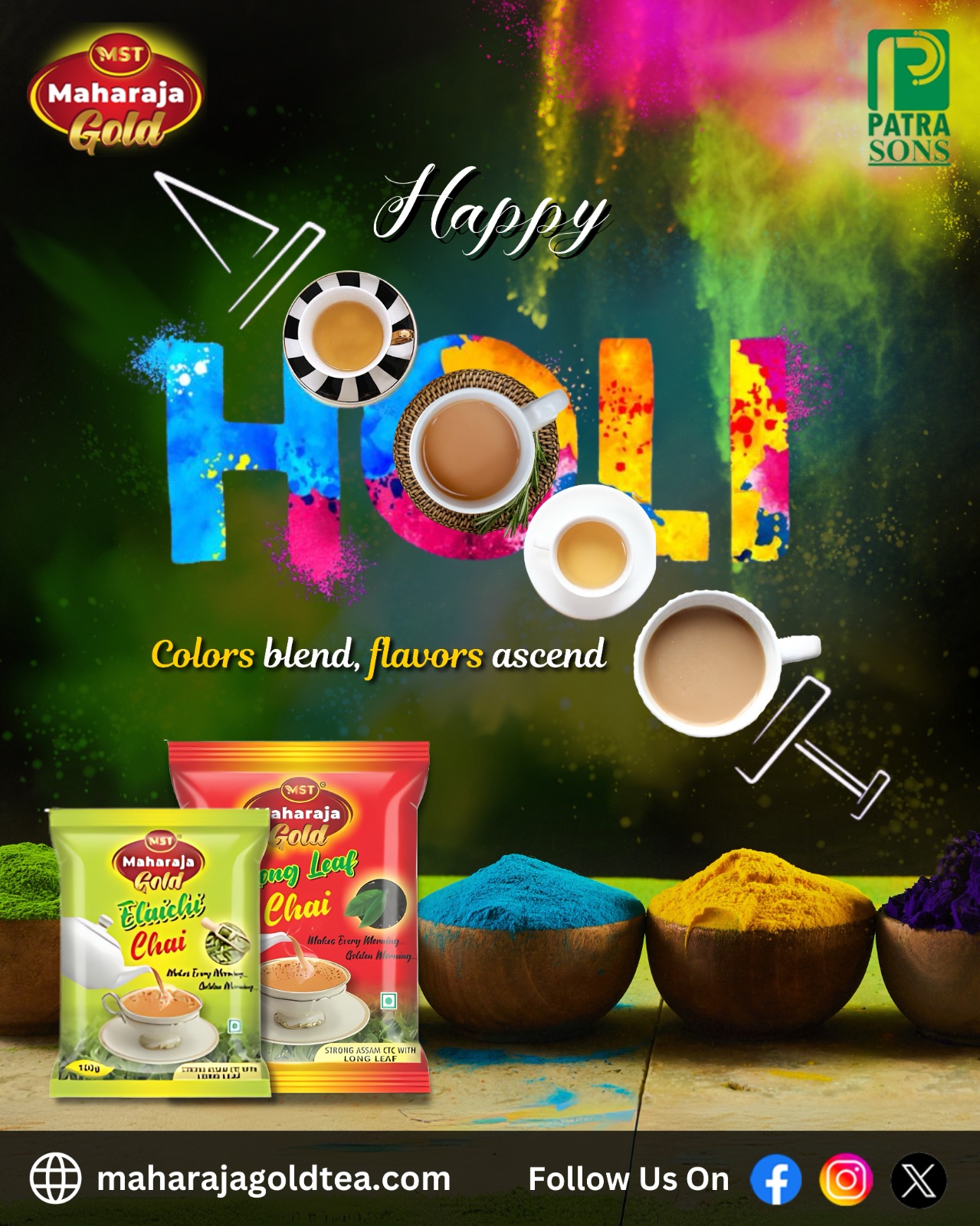 Maharaja - ☕🌈 Brew the Joy, Sip the Color! 🌈☕ This Holi, let Maharaja ...
