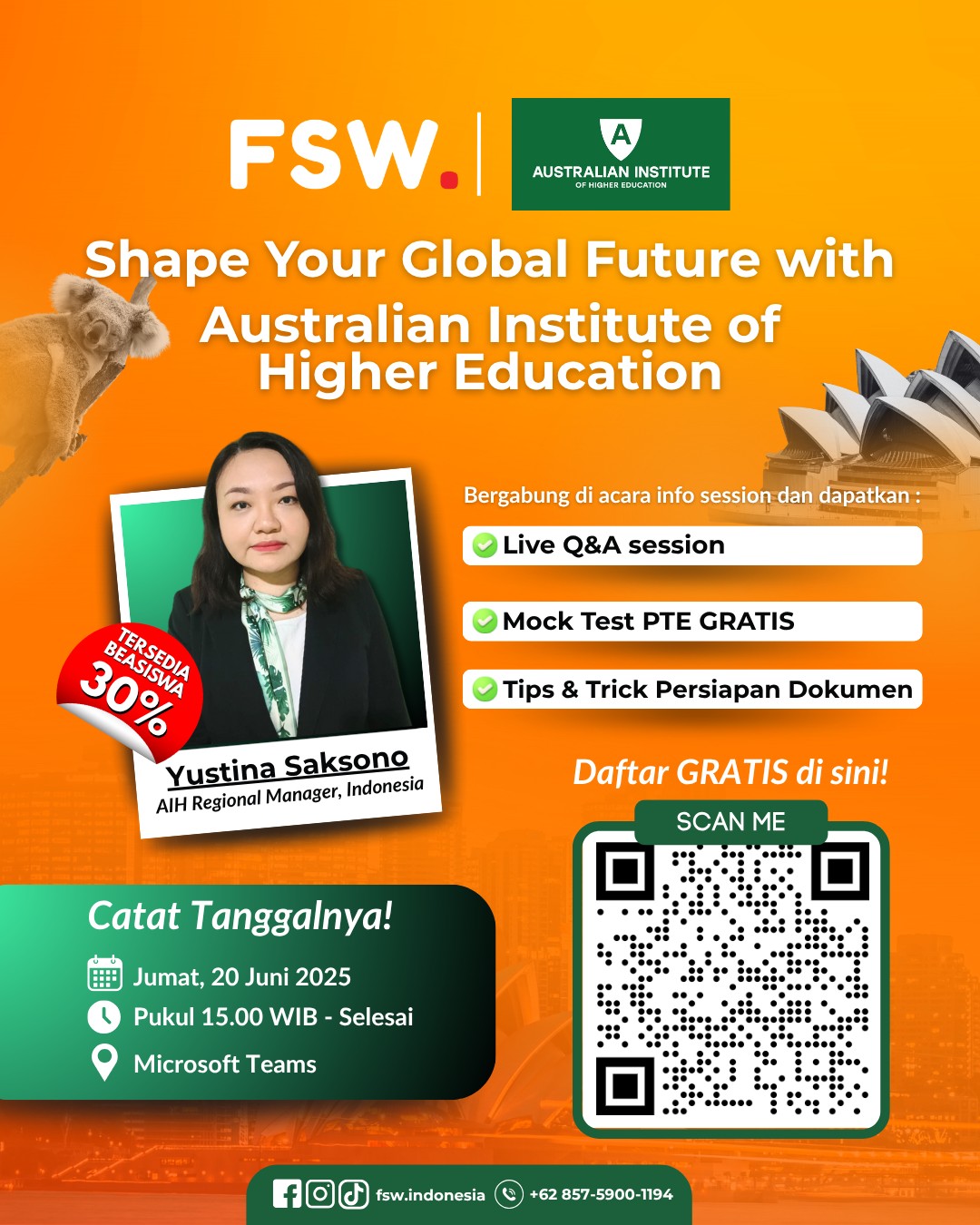 🎒 Baru sampai di... - FSW Indonesia Education & Visa Services | Facebook