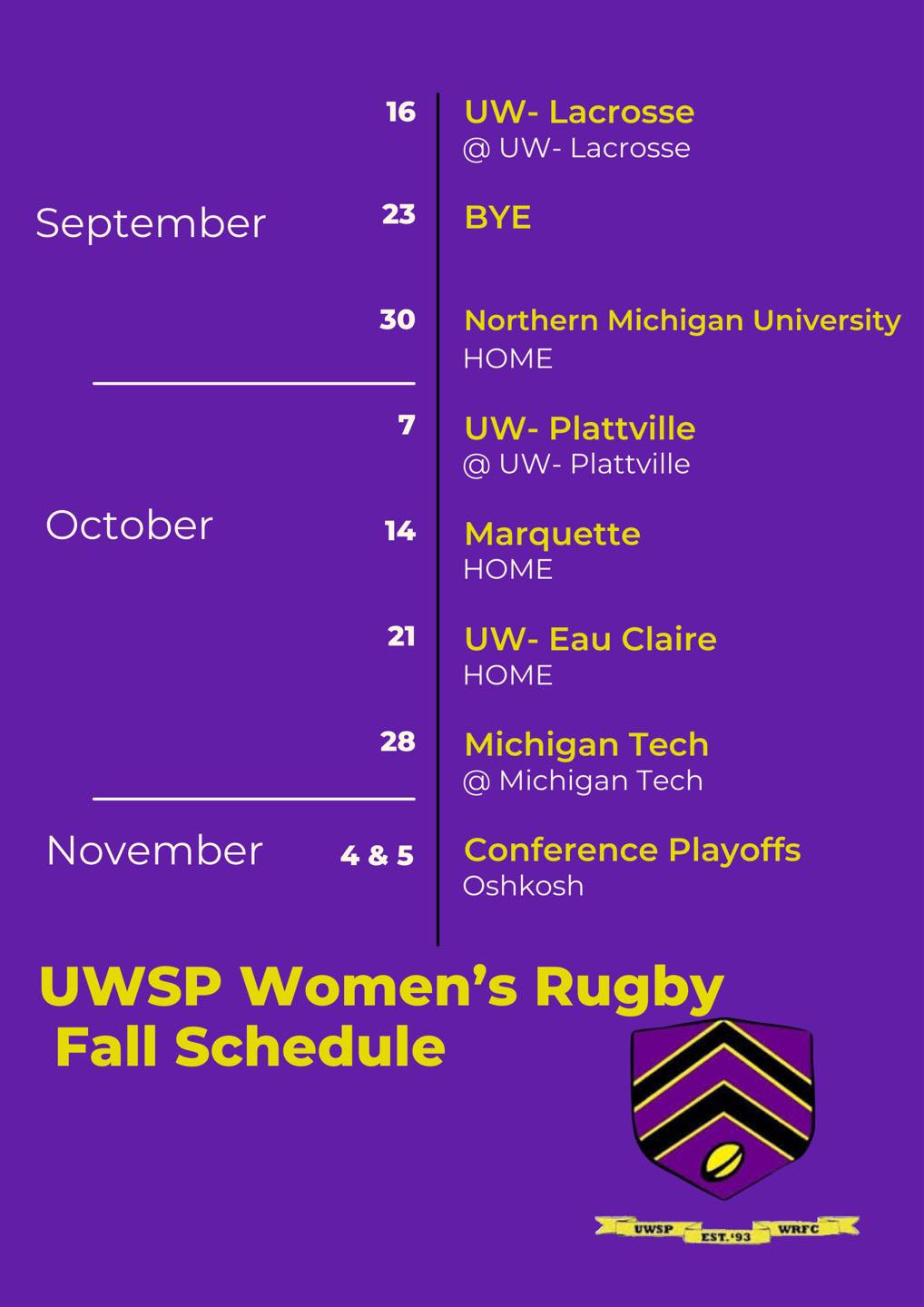 UWSP Women's Rugby | Stevens Point WI