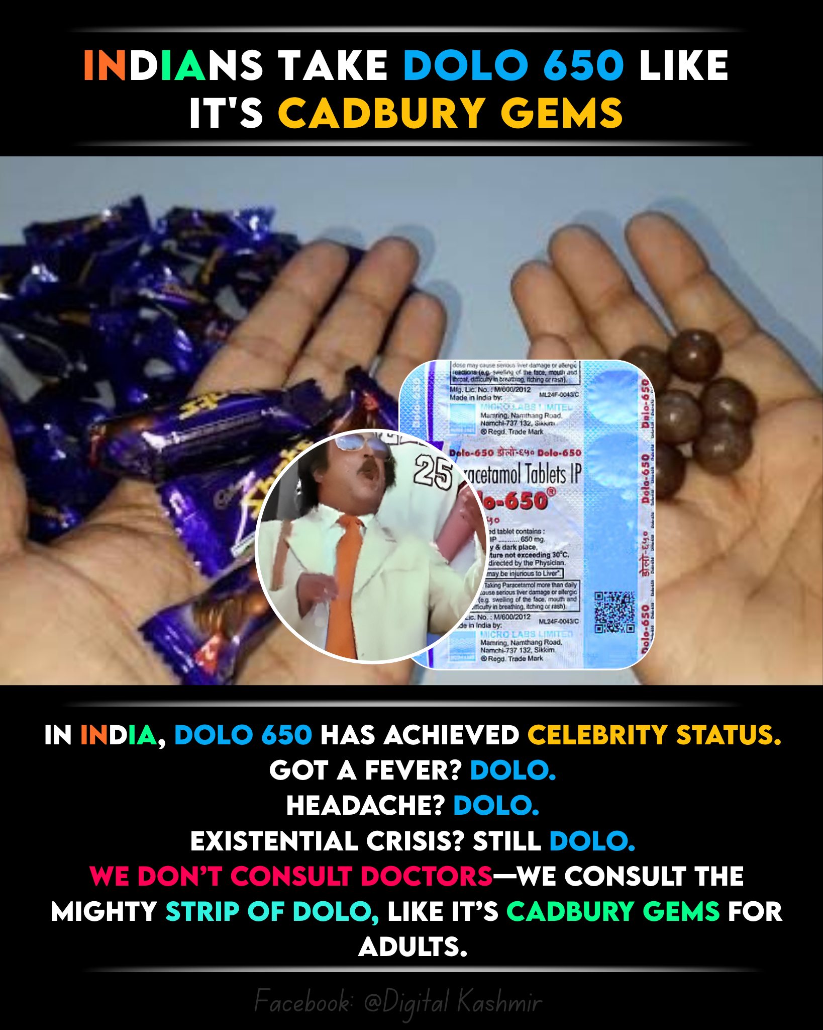 Digital - Indians take Dolo 650 like it's Cadbury Gems. 😋😋 #Dolo650 ...