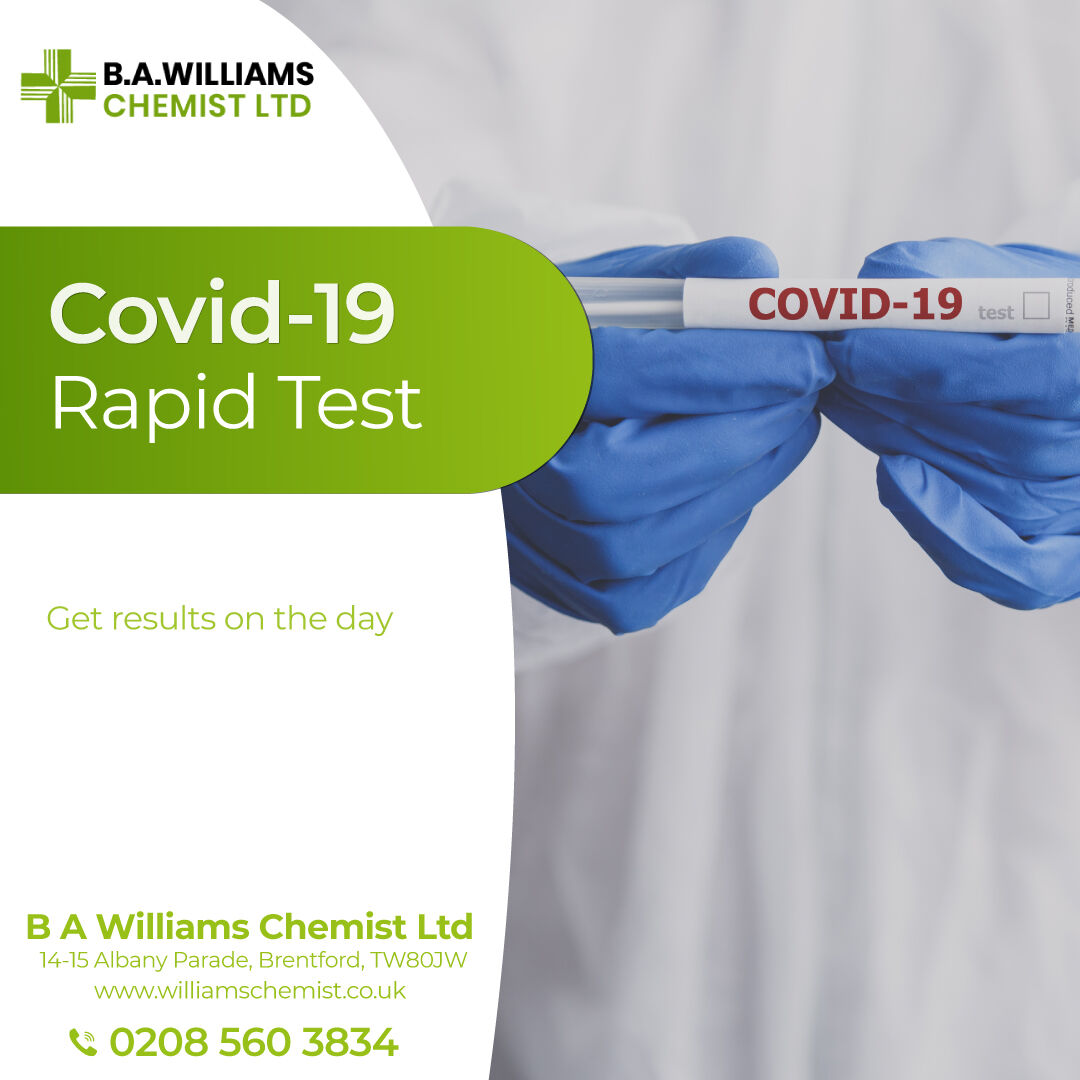 Our Covid-19 rapid antigen test... - BA Williams Chemist