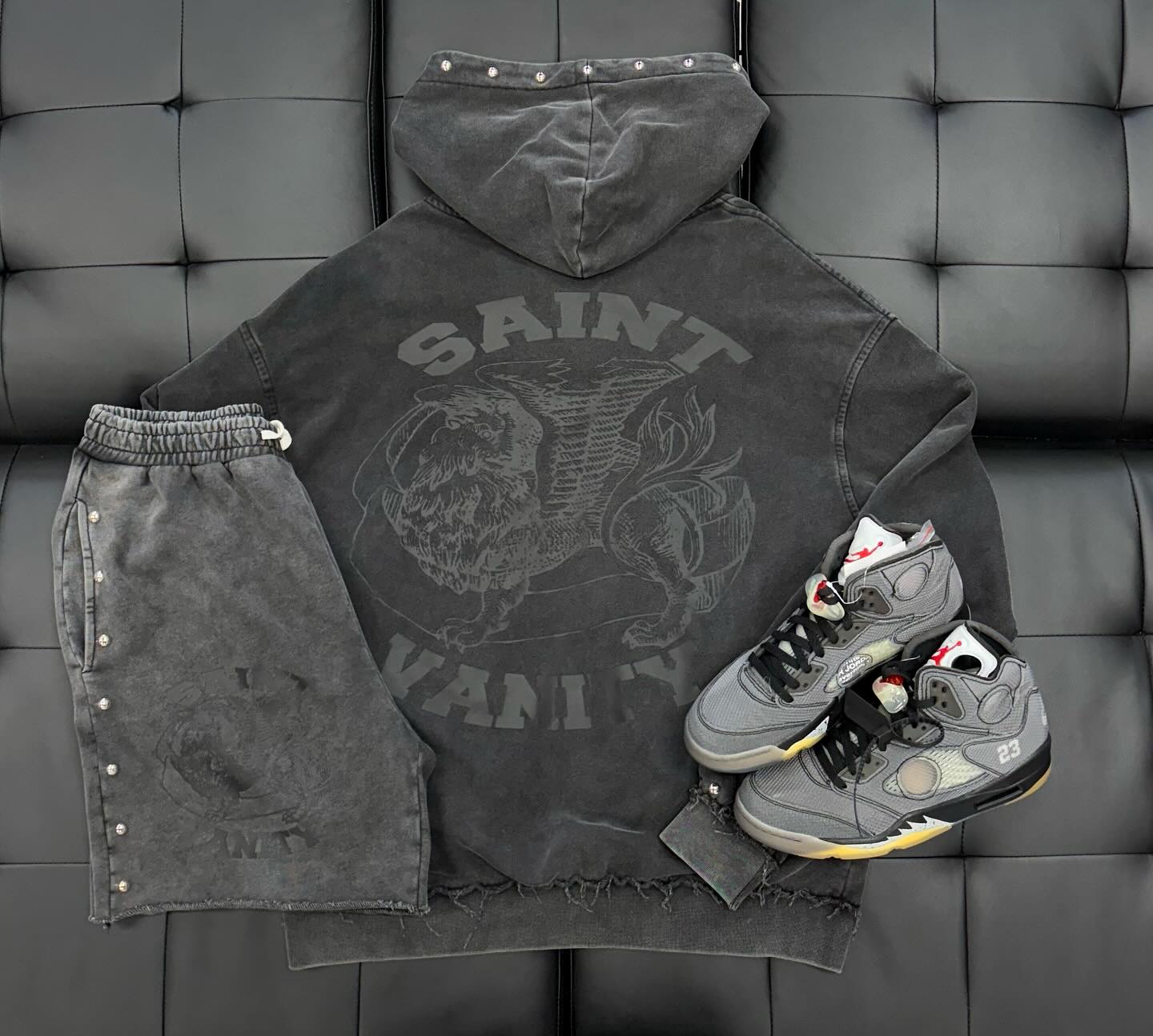 Saint Vanity Hoodie “Charcoal” Size M / L, $300! Saint Vanity 