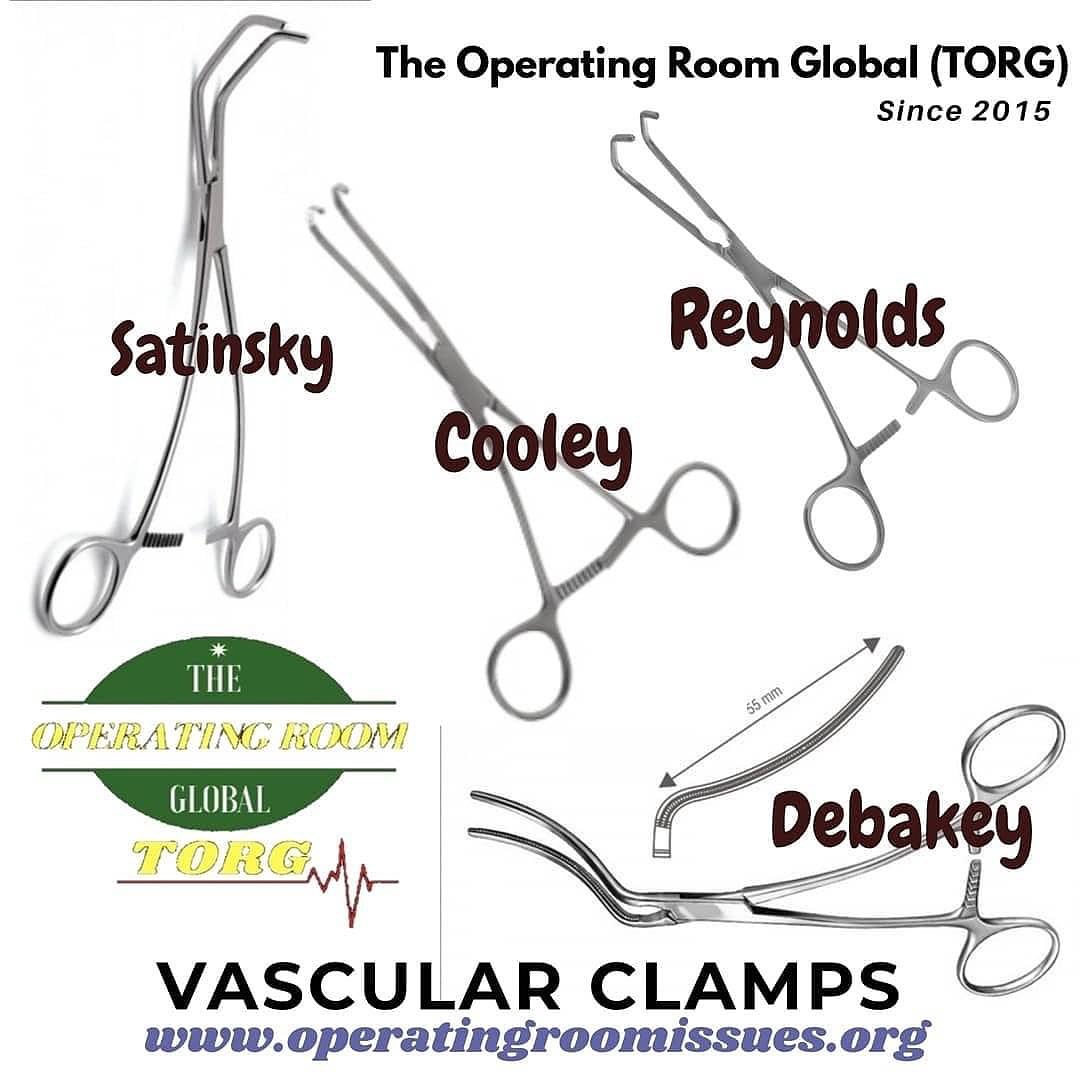 The Operating - Vascular Clamps are used to reduce the flow of blood ...