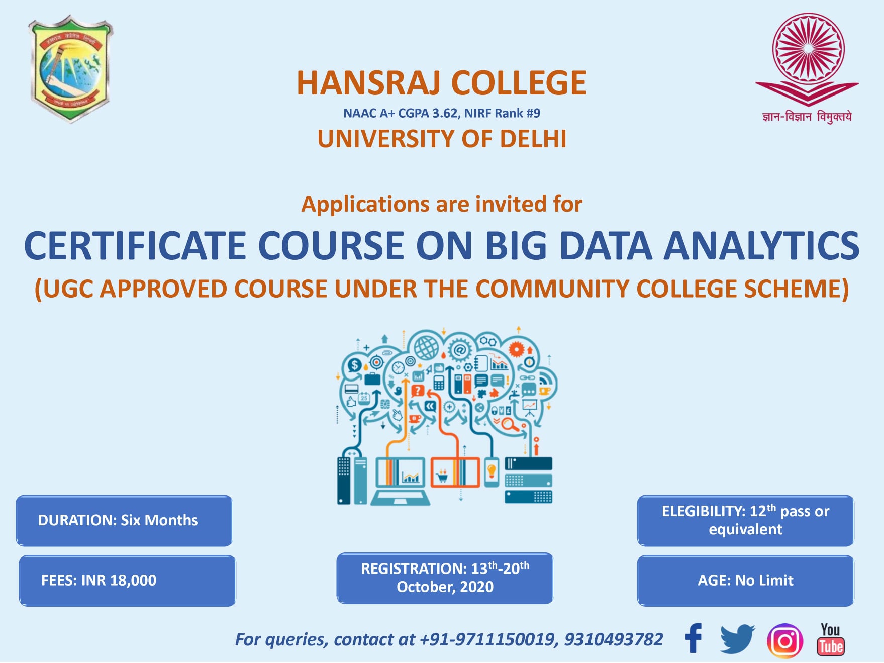 CERTIFICATE COURSE... - Hansraj College - University of Delhi