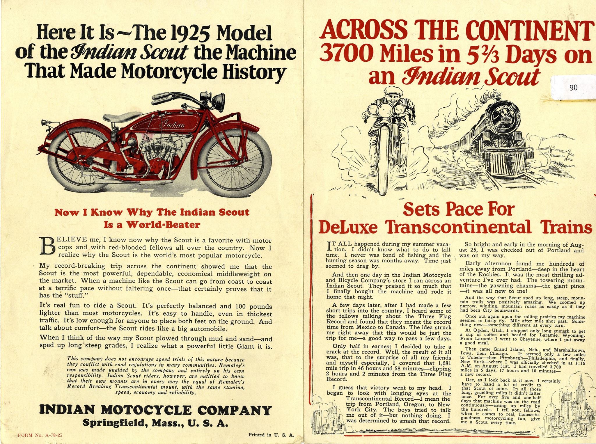 Indian Scout 1925 37 c.i. 600 ccm