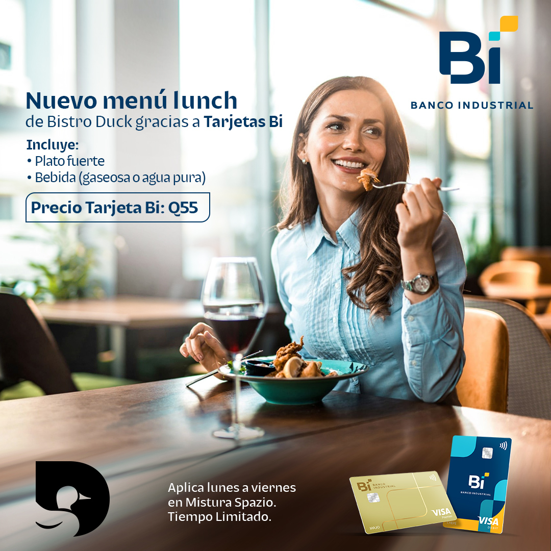 Banco - ¡Conoce el Nuevo Menú Lunch enBistro Duck! Disfruta tus ...