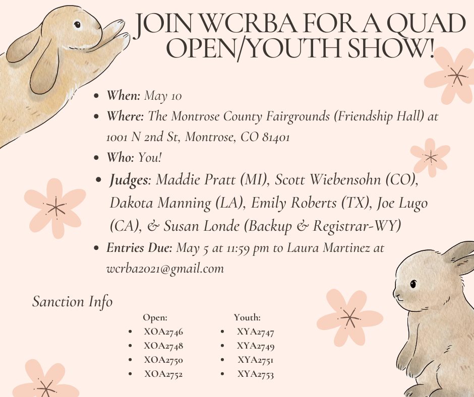 Western Colorado Rabbit Breeders Association - WCRBA