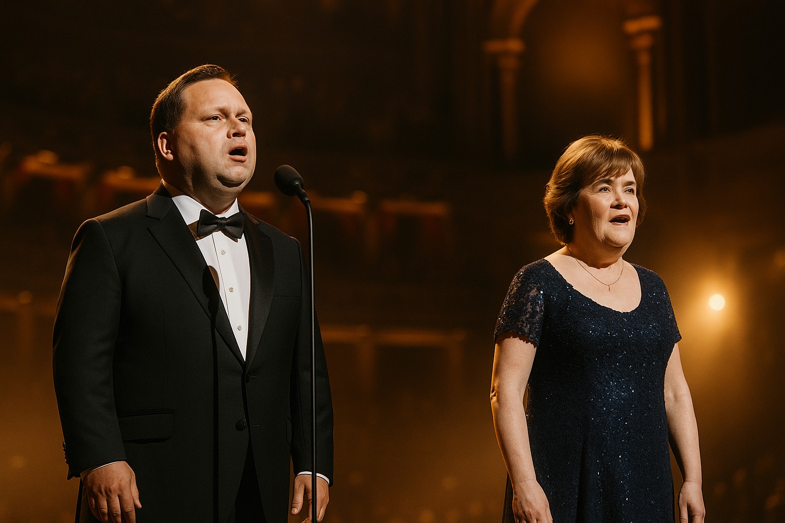 Susan Boyle and Paul Potts reunite for 'Ave Maria' duet