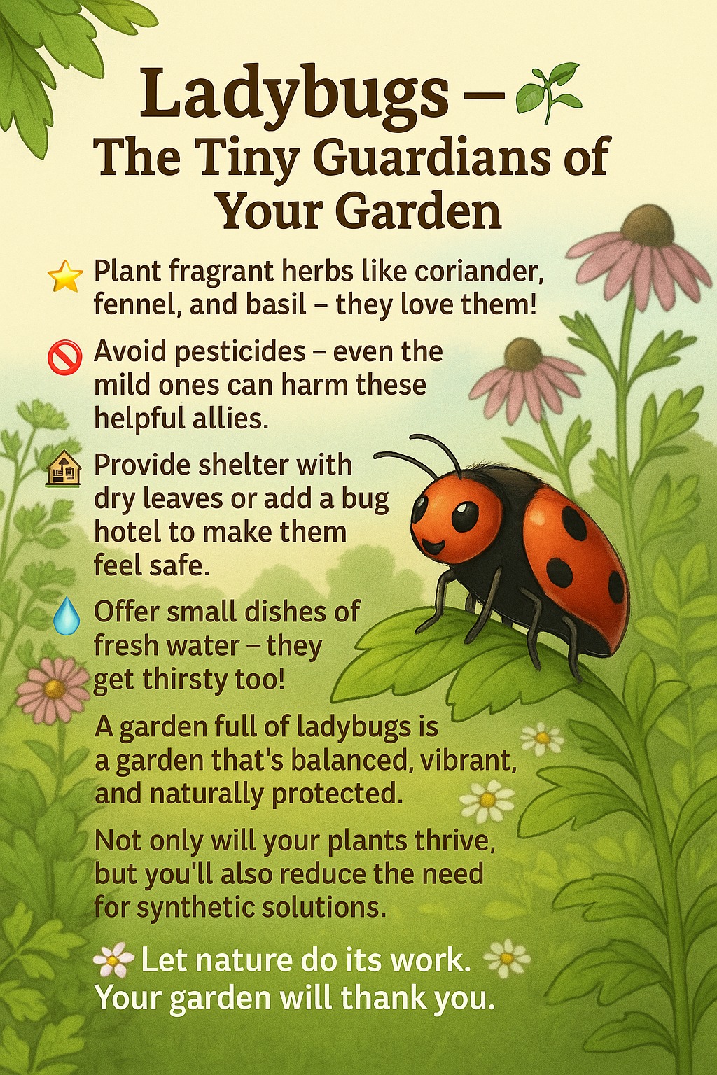 Plants - 🐞🌿 Ladybugs – The Tiny Guardians of Your Garden 🌿🐞 Did you ...