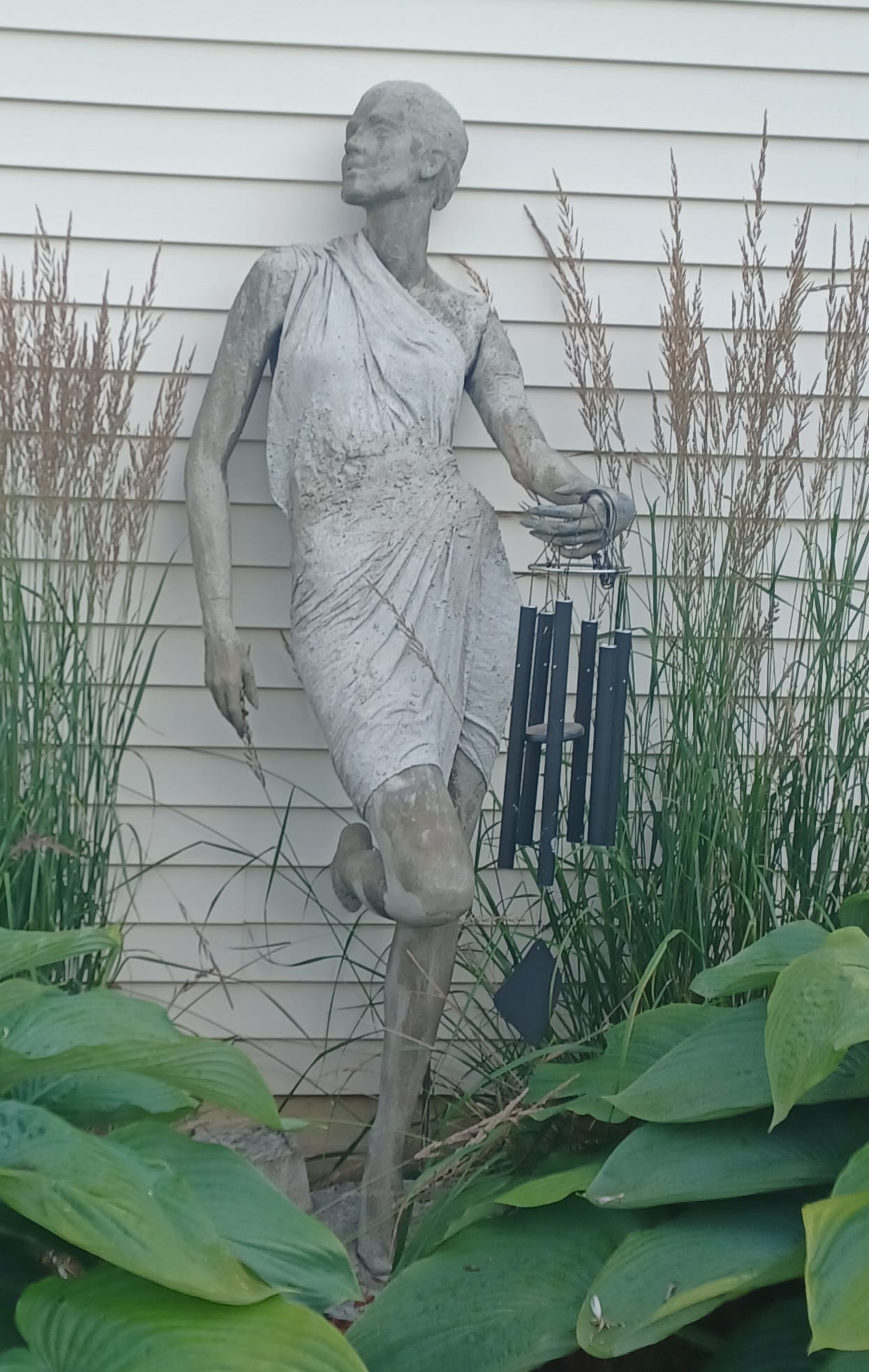 Upcycling a mannequin into a garden statue