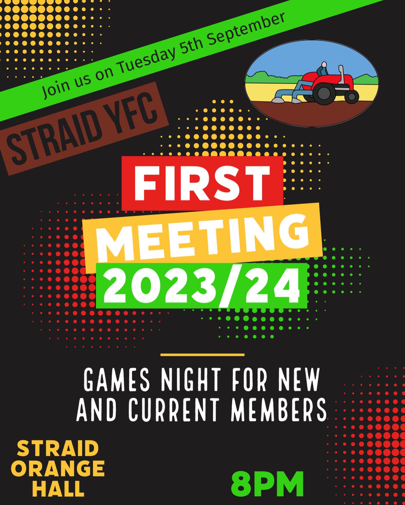 ‼️First Club Meeting‼️ All... - Straid Young Farmers Club | Facebook