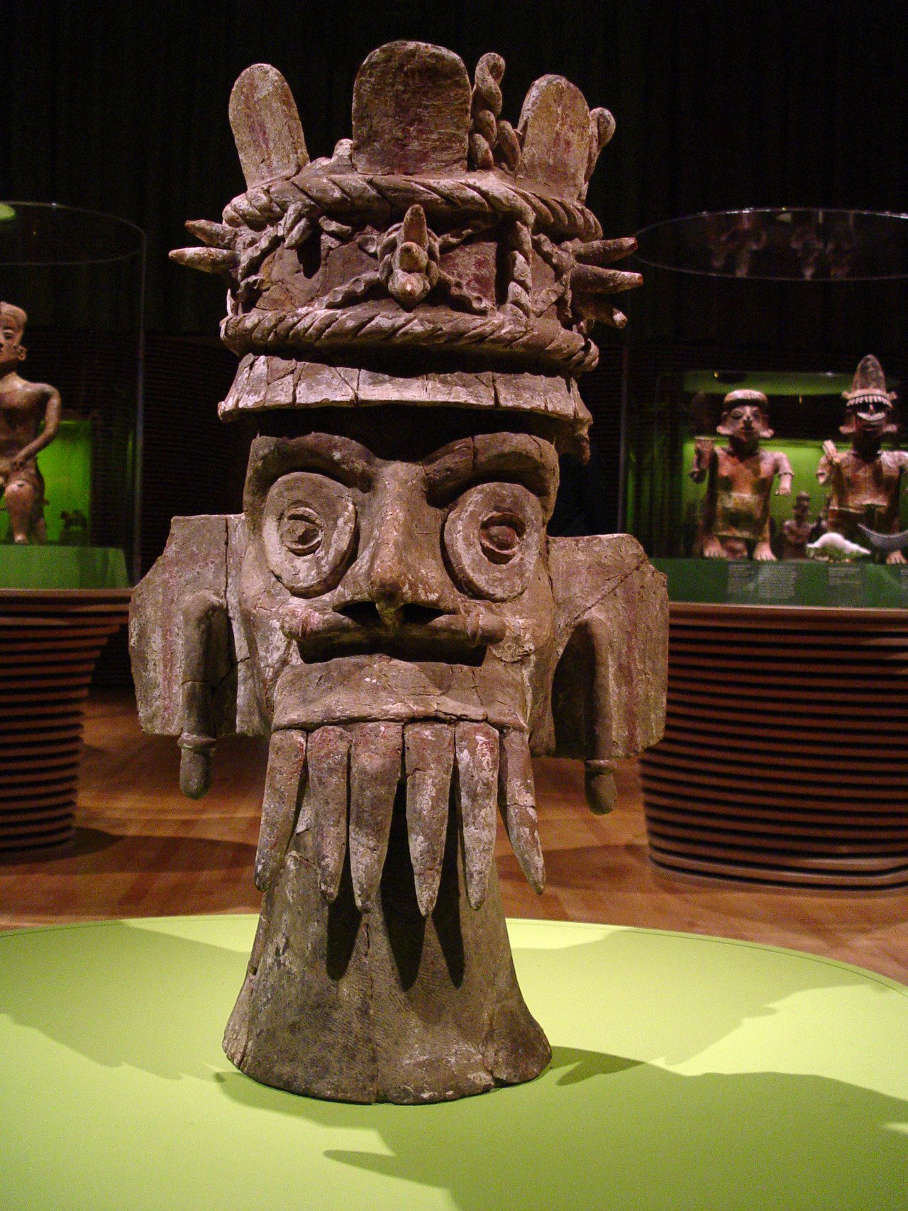 Tlaloc depicted in ancient Mexican ceramic