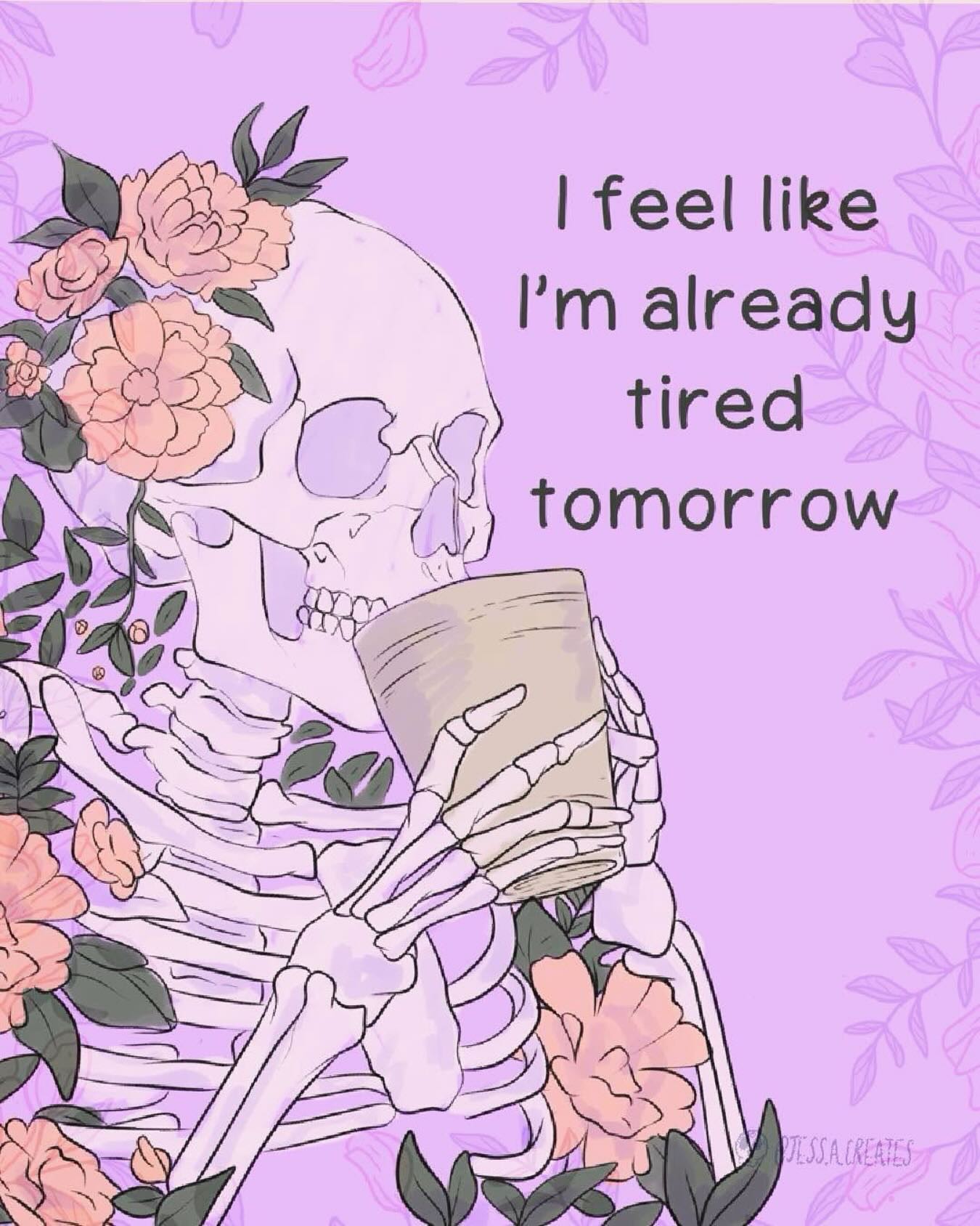 New Day - I am so tired. 💀 Posted @withregram • @jess.a.creates I feel ...