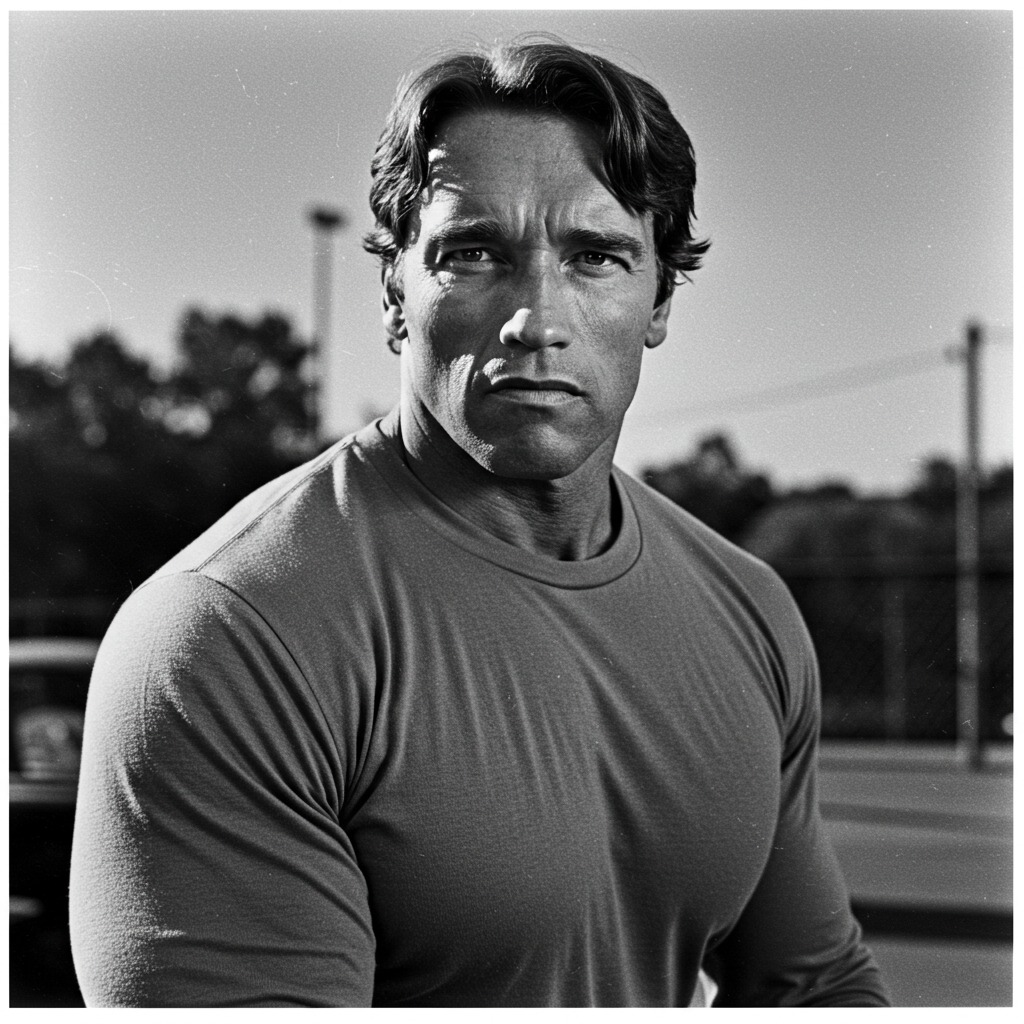 I took this photo of Arnold Schwarzenegger at his office in Santa Monica for a German magazine back in 1985. This was way before he became the Governator... has anyone seen his