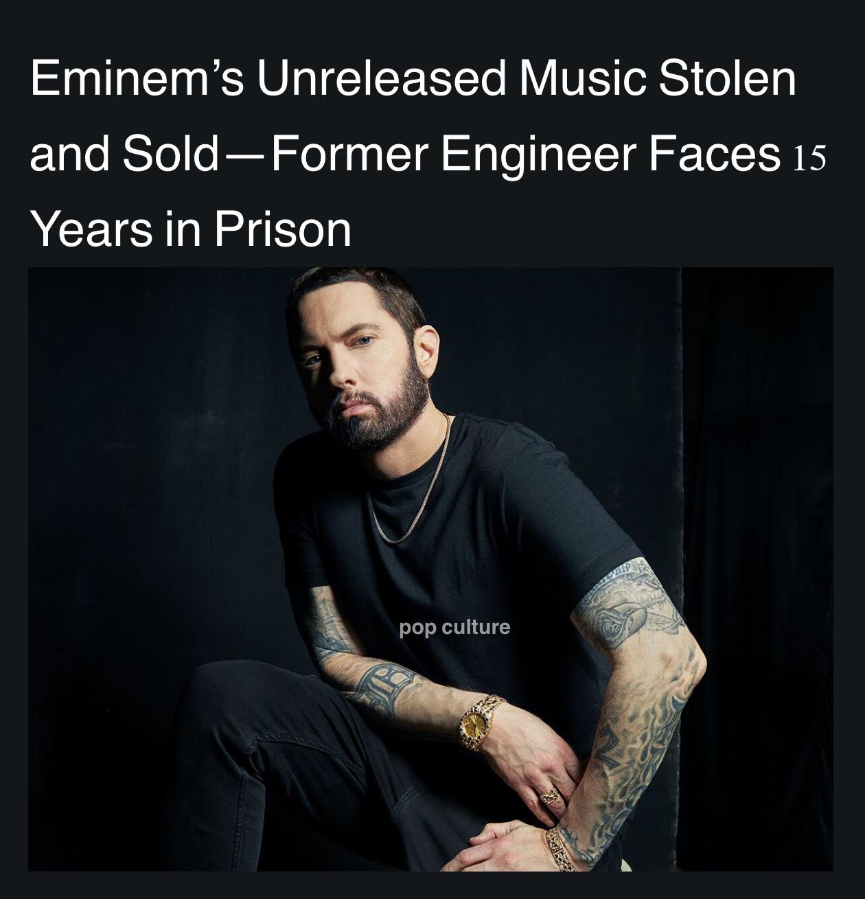 Pop - Eminem’s former sound engineer, Joseph Strange, has been charged ...