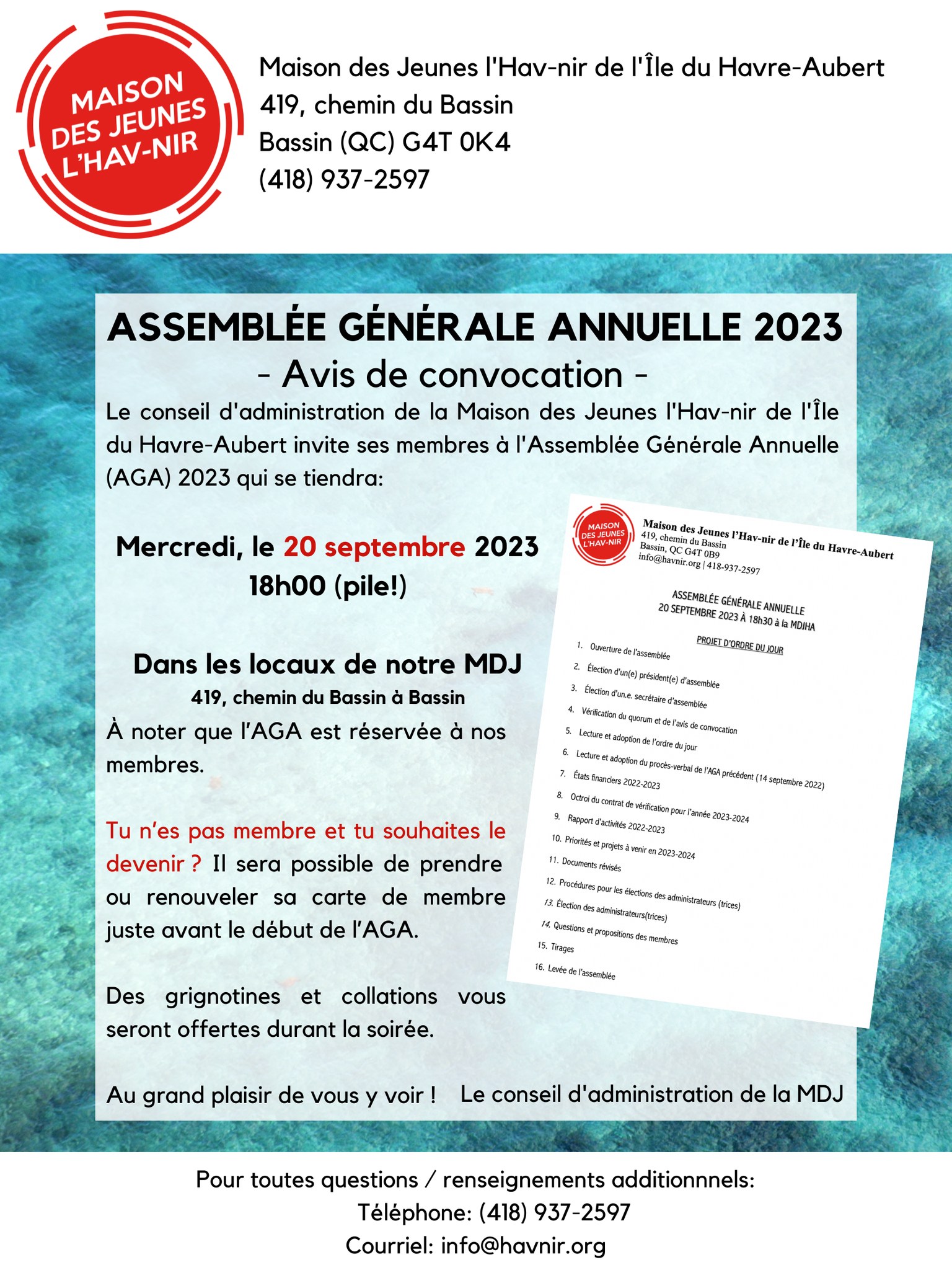 Maison - AGA 2023 | Notez la date à vos agendas ! La MDJ convient ses ...