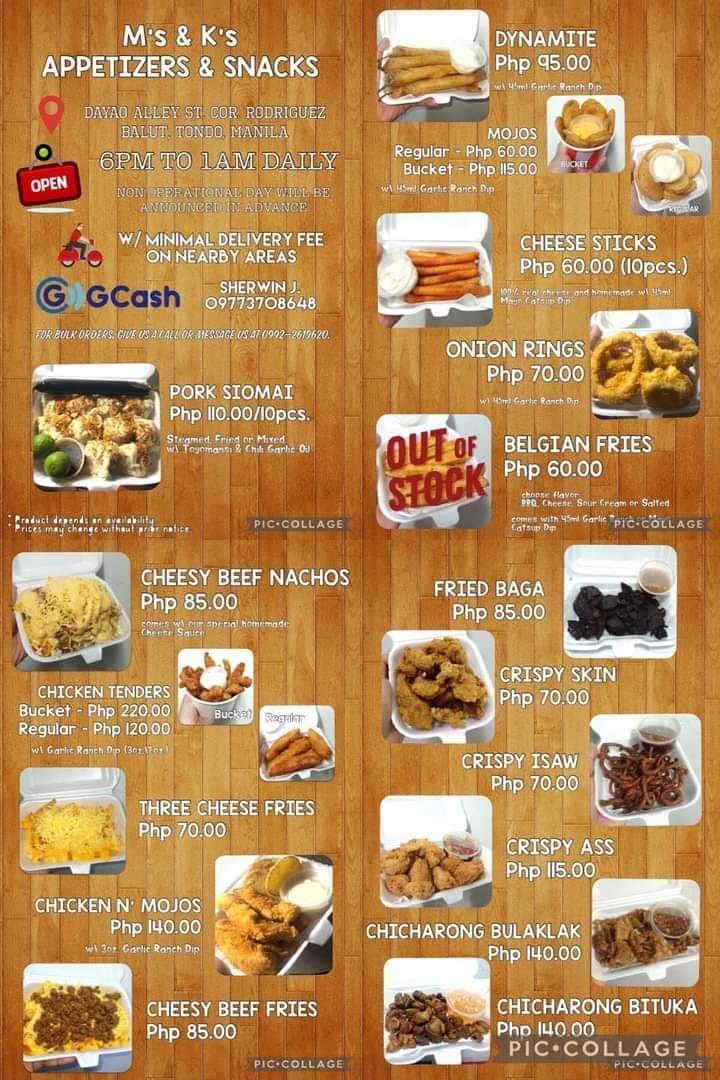 M's & K's Appetizers & Snacks | Manila