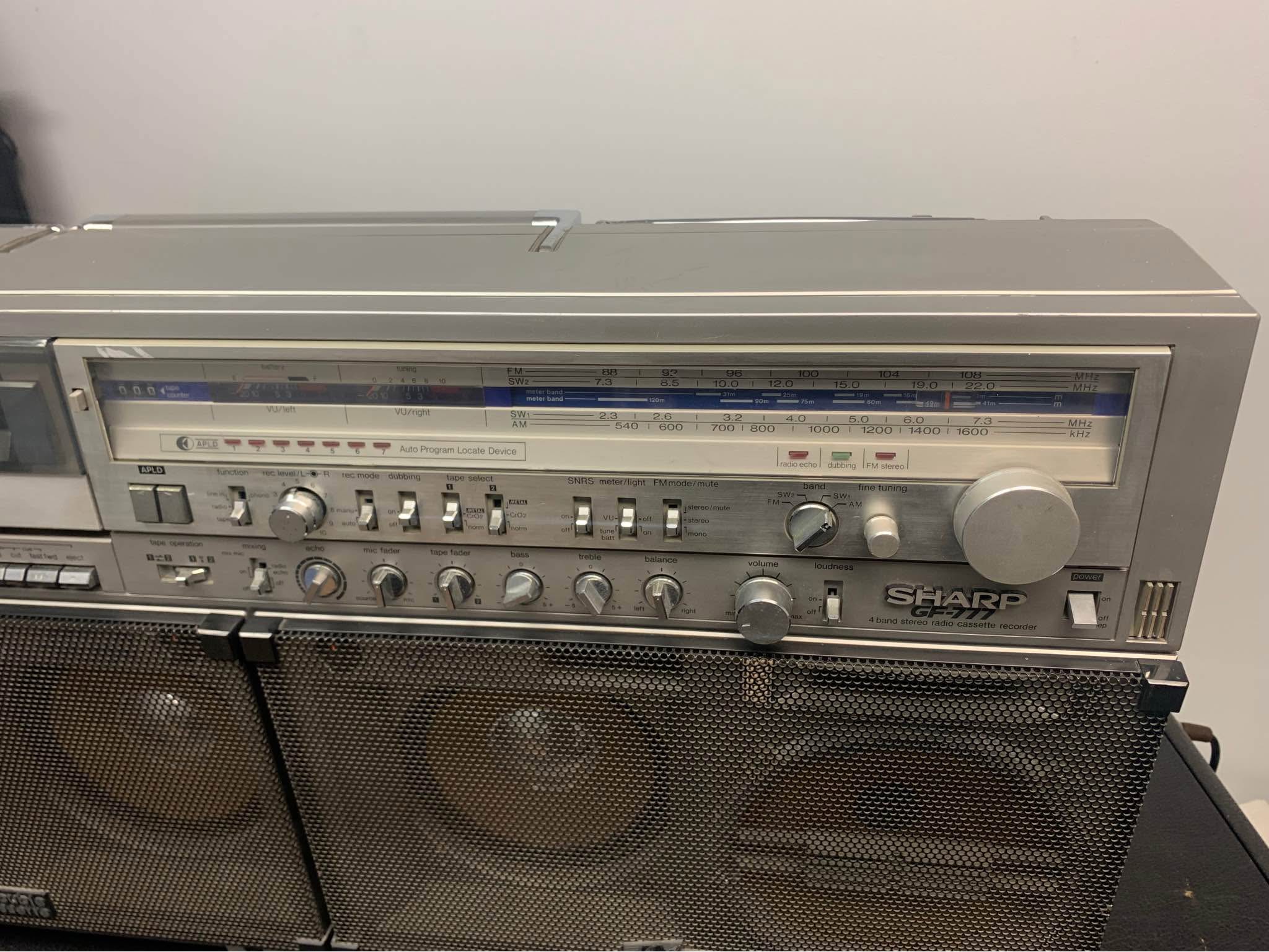 New Mesh Speaker Cover Set For Sharp GF-777, GF-909, GF-767 Boombox (1 PC, Two-Piece Set)