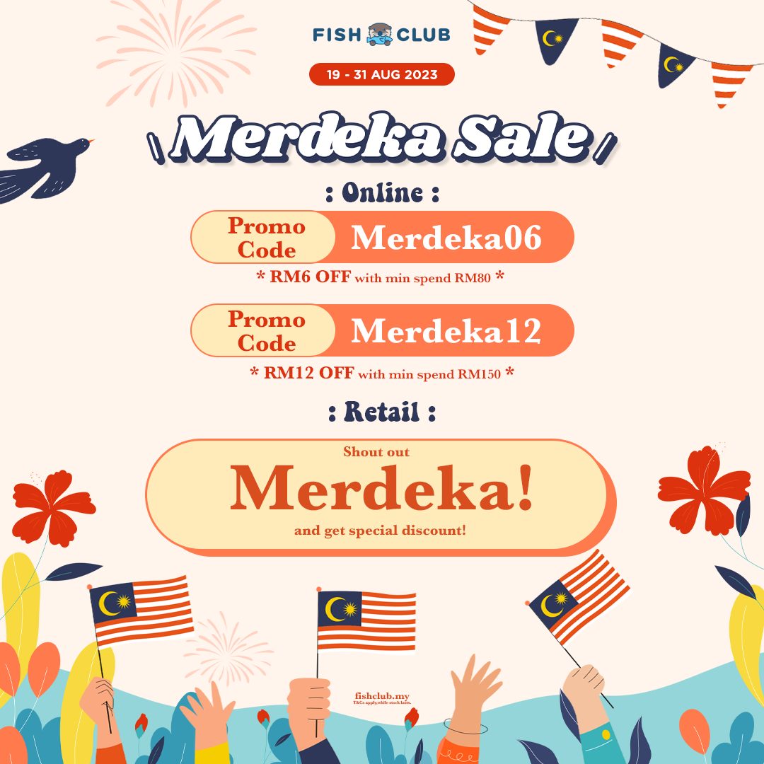 Fish Club - ️💛 Merdeka！💙🤍 Celebrate Merdeka Day with... | Facebook