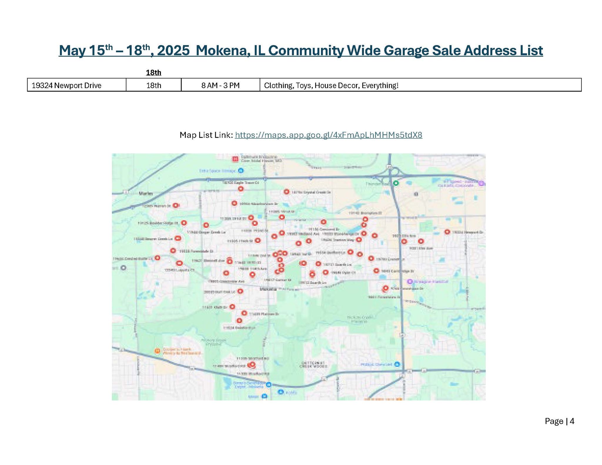 Mokena Community garage sale | Mokena IL