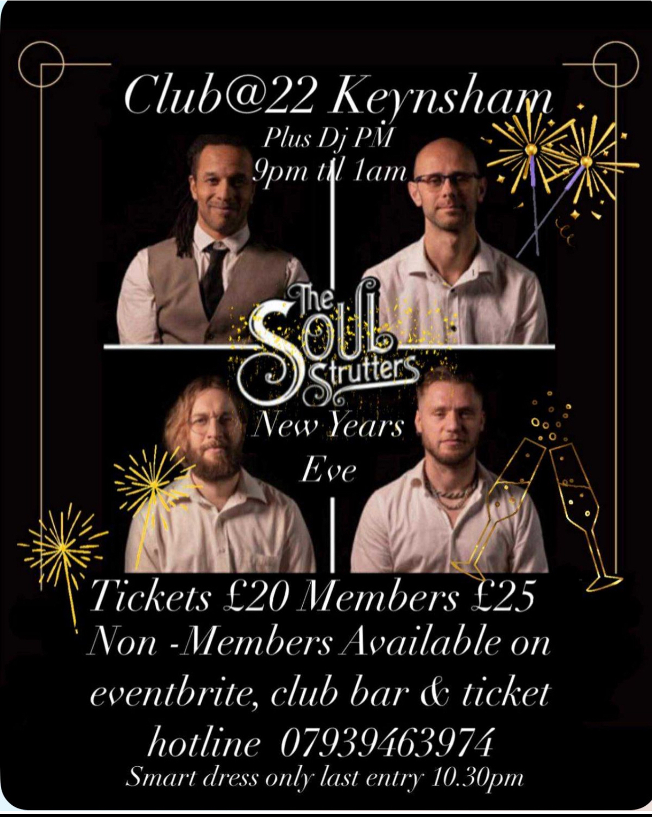 NEW YEARS EVE WITH THE SOUL STRUTTERS @ CLUB 22 PLUS DJ PM