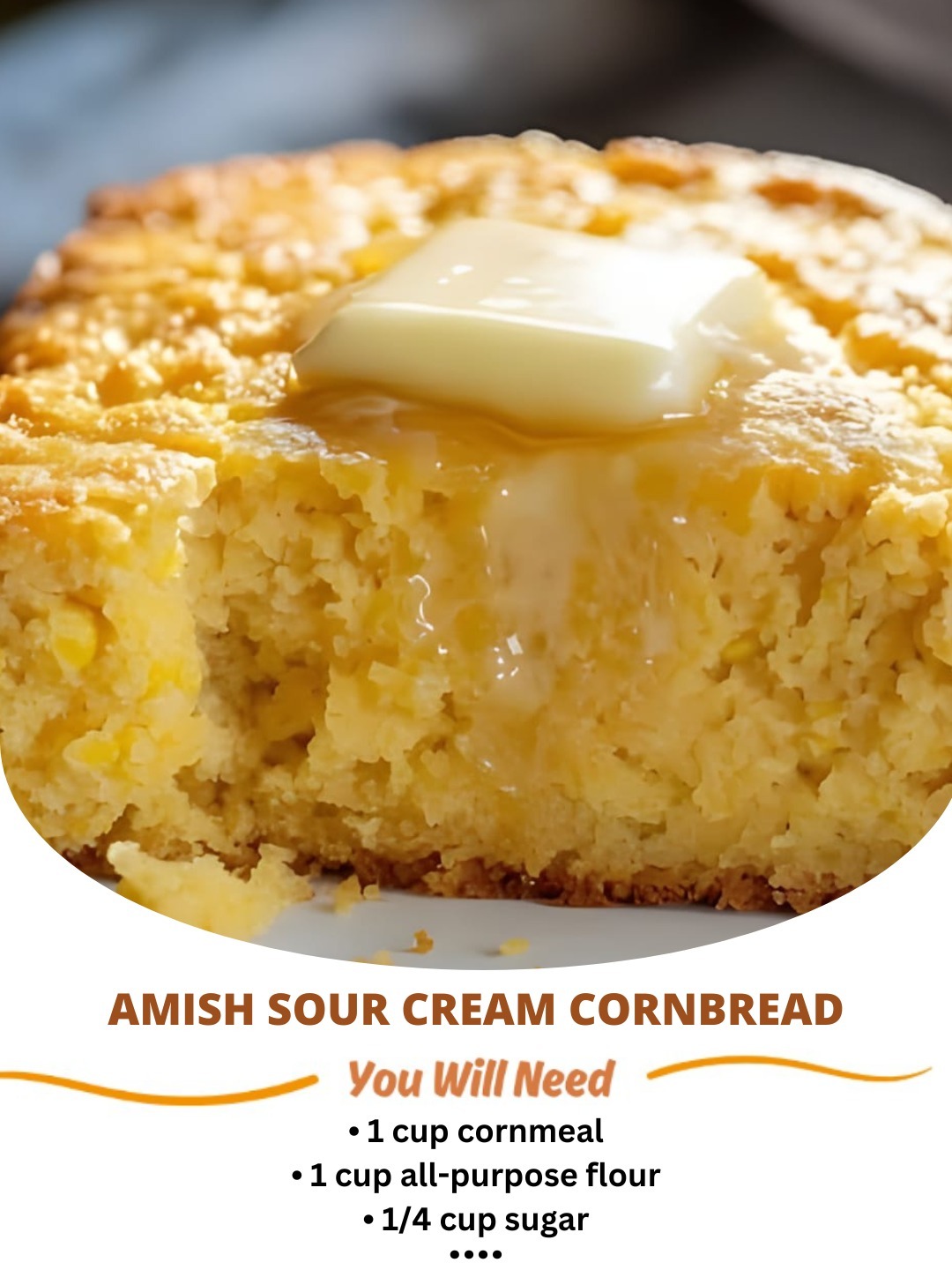 Dankest - This Amish Sour Cream Cornbread is super moist, dense, and ...