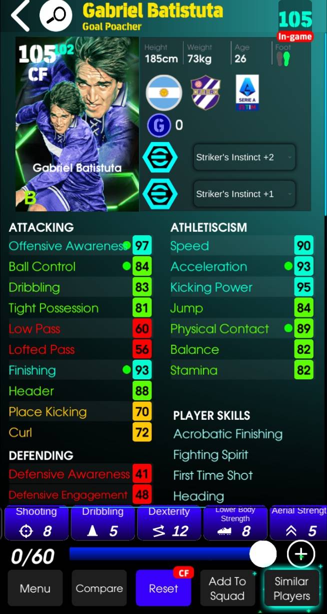 eFootball 2027 WORLDWIDE | 🎁💥 BATISTUTA 105 TRAINING 💥🎁 | Facebook