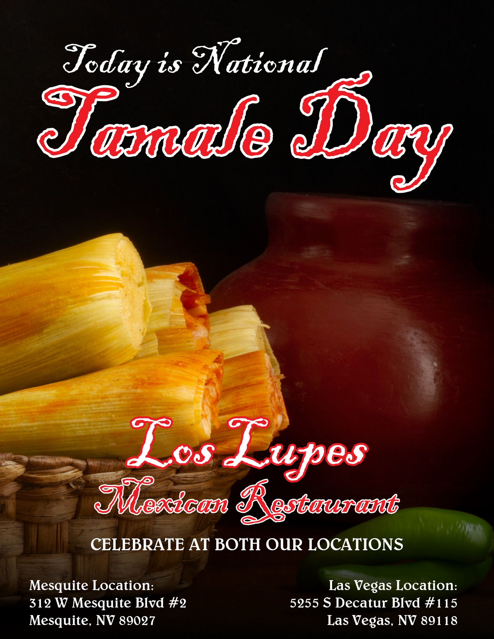 Happy National Tamale Day... - Los Lupes Mexican Restaurant | Facebook