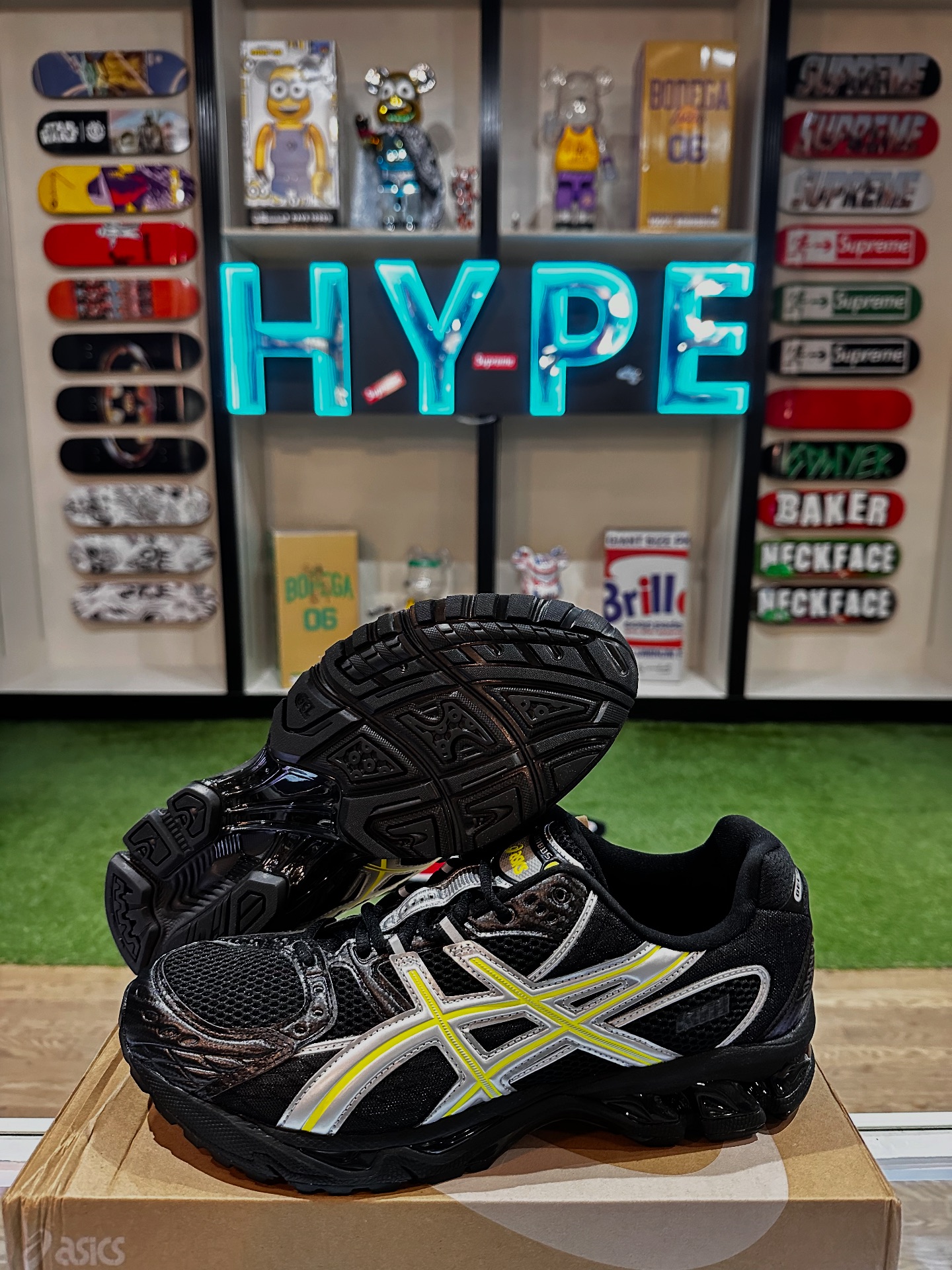 Brand New ASICS Gel-Nimbus 10.1 Kith Black Pure Silver ?Size-12 