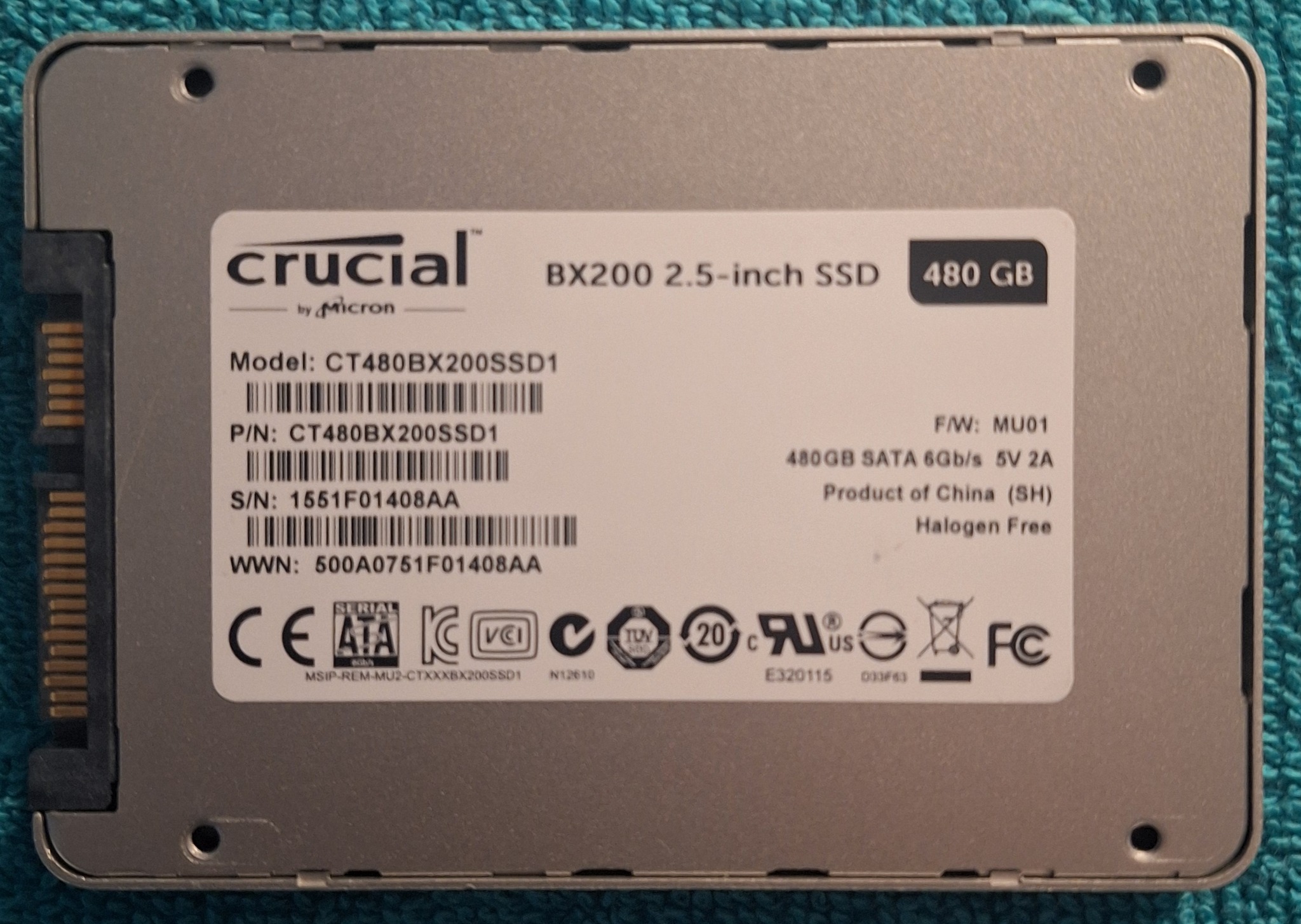 Fast Micron 2300 NVMe SSD. It has 1TB storage capacity and M.2 