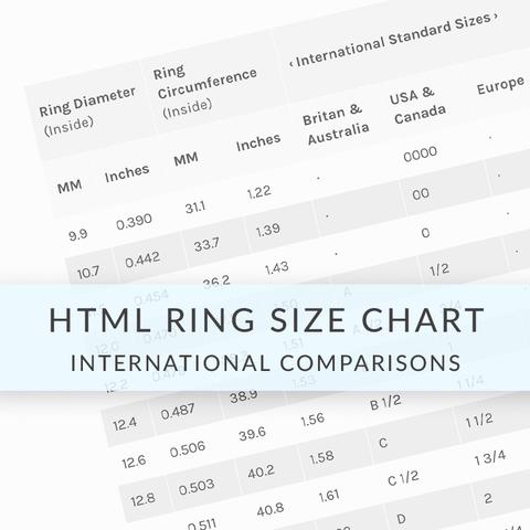 International Finger Size Chart Add... - Jewellery Graphics | Facebook