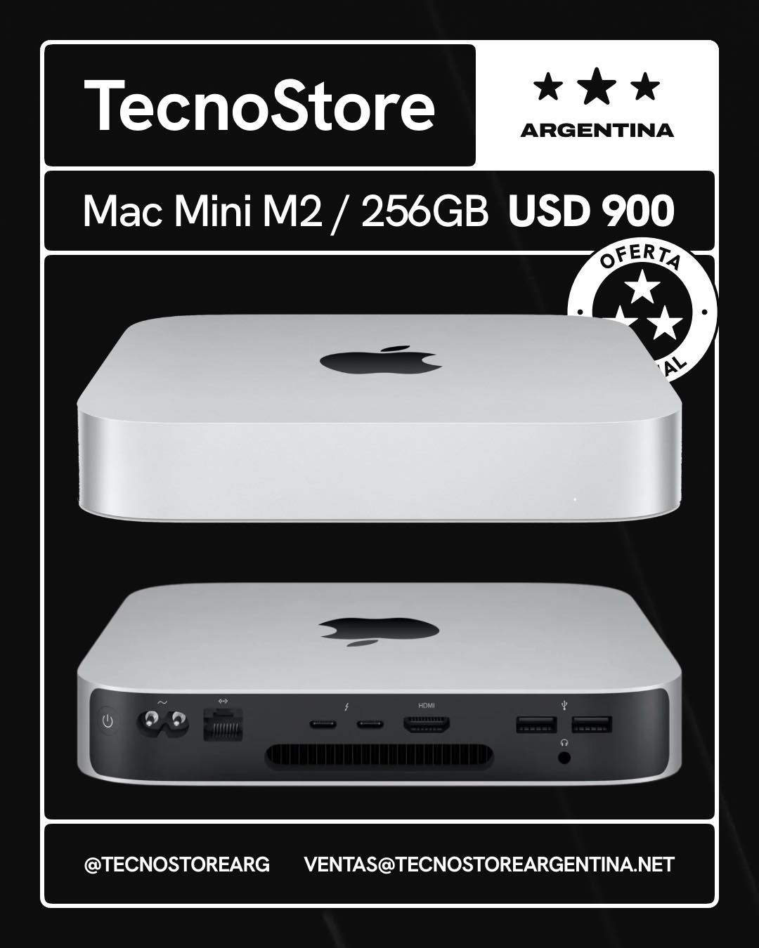 🔥MAC MINI M2🔥 . . ✓ 8GB 256GB M2 8 CPU 10C GPU / USD 900