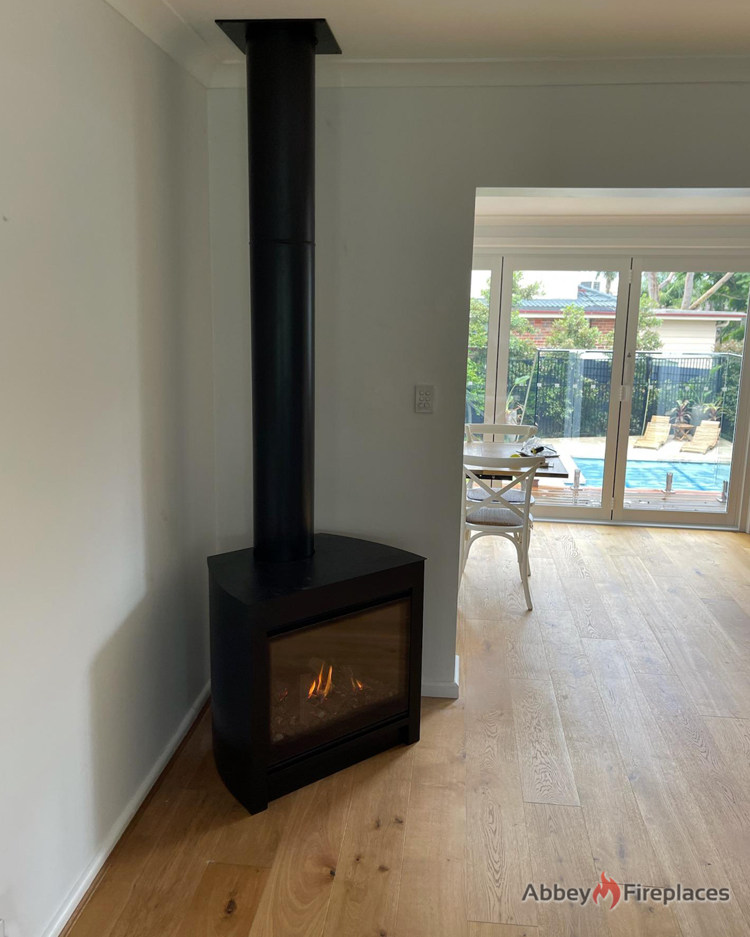 Photo shows an Escea DFS730... - Abbey Fireplaces