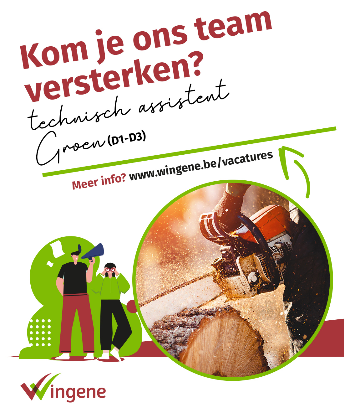 ⭐️ GEZOCHT: technisch assistent Groen... - Gemeente Wingene | Facebook