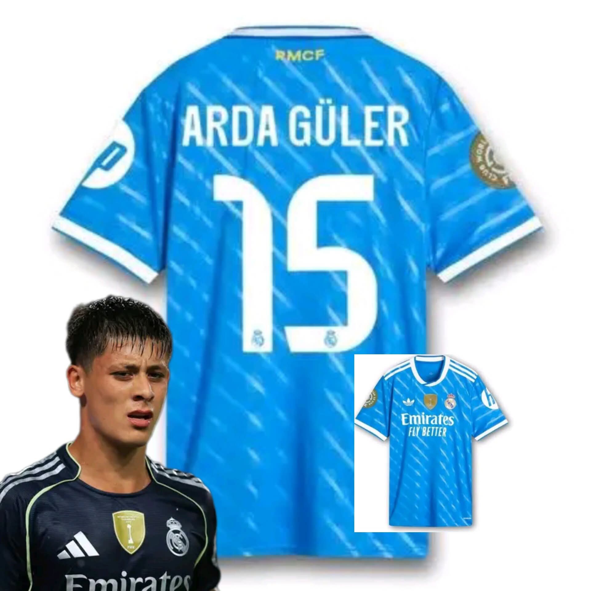 ??: Real Madrid third jersey is out with Arda Guler ? no 15 
