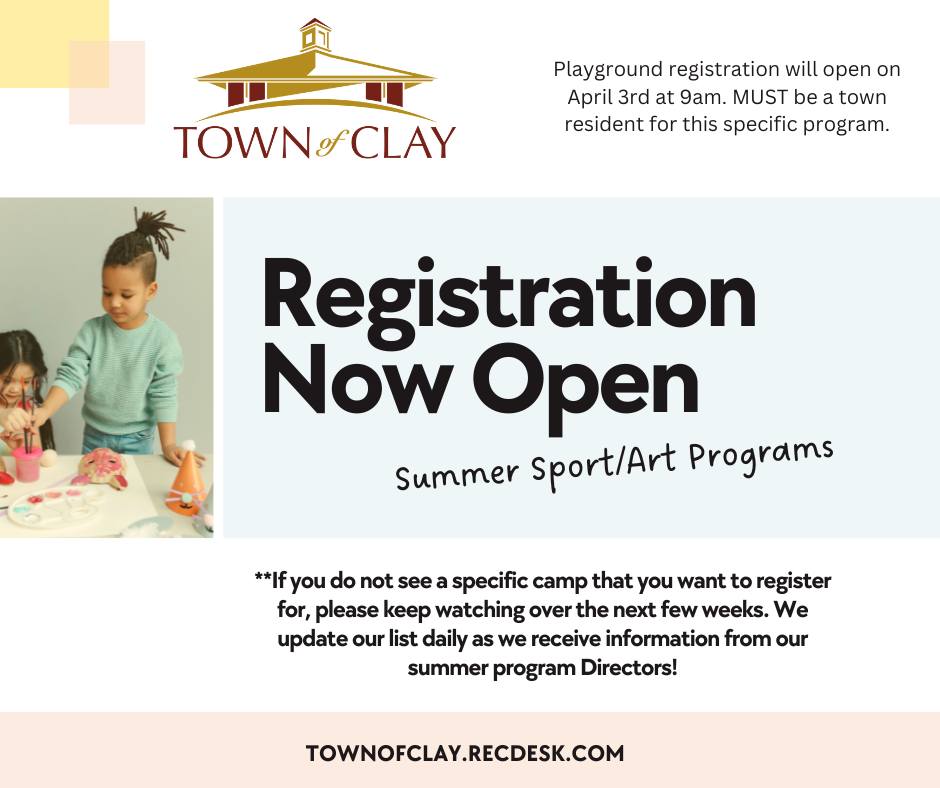 Please don't panic if you don't... - Town of Clay Recreation
