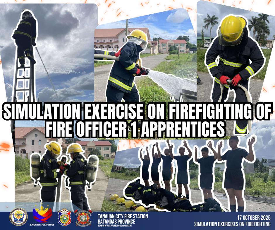 BFP - 17 October 2025 Personnel of BFP Tanauan City conducted a hands ...