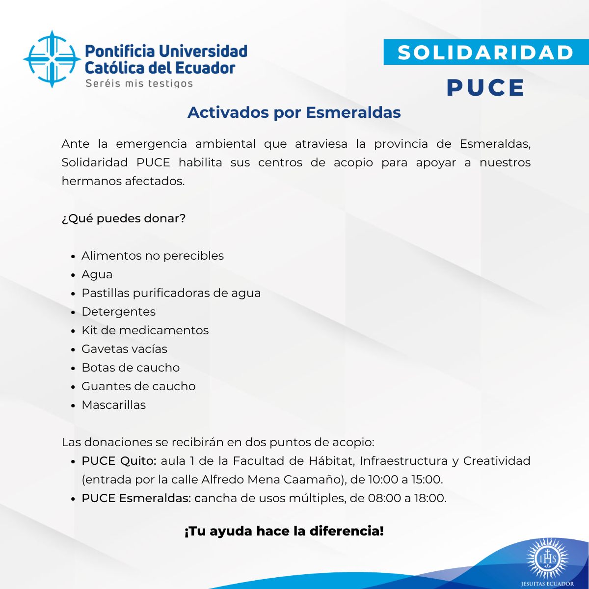 PUCE_Ecuador - 📣 ¡Activados por #Esmeraldas! La PUCE Matriz y nuestra ...