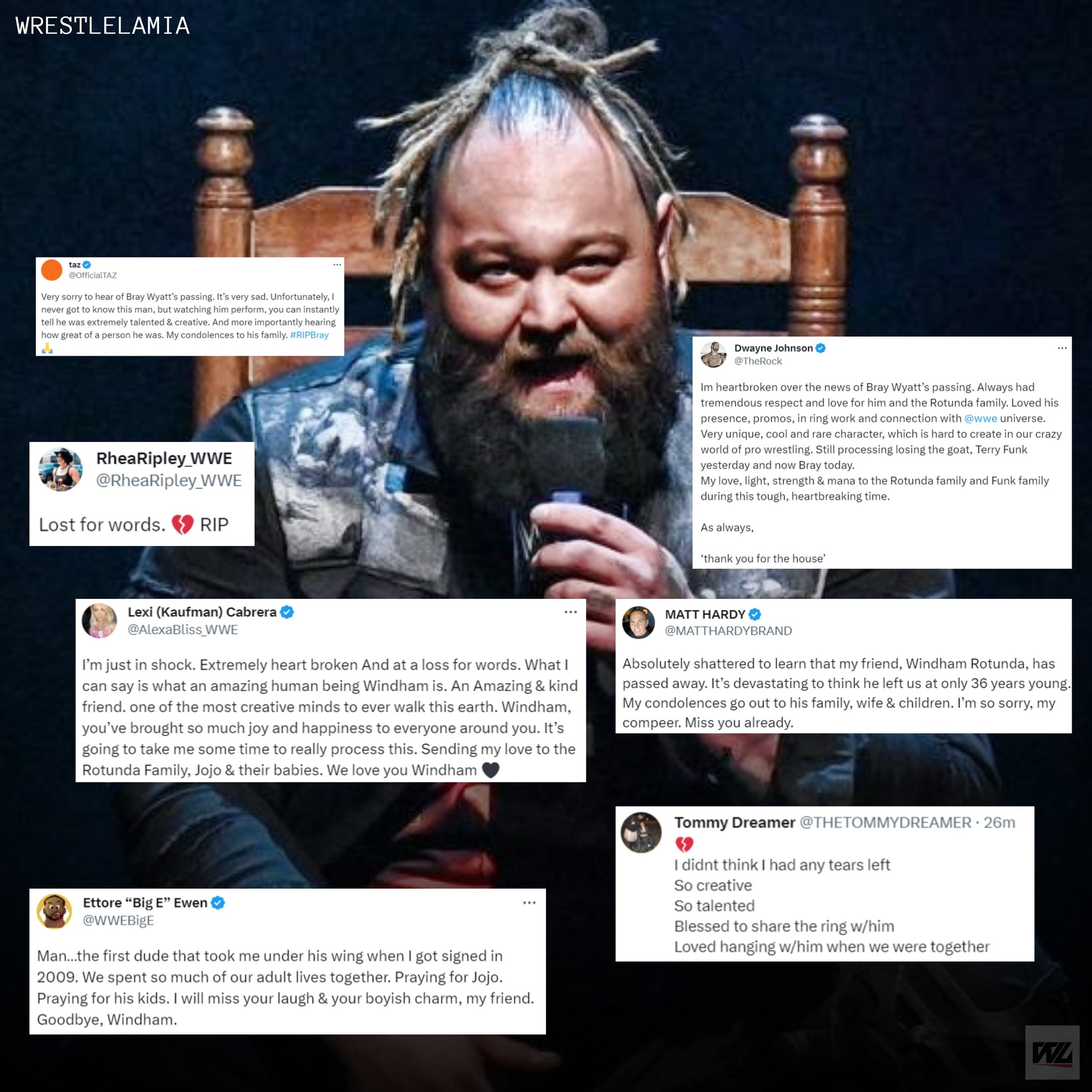 Bray Wyatt tributes pour in from... - Wrestlelamia.co.uk