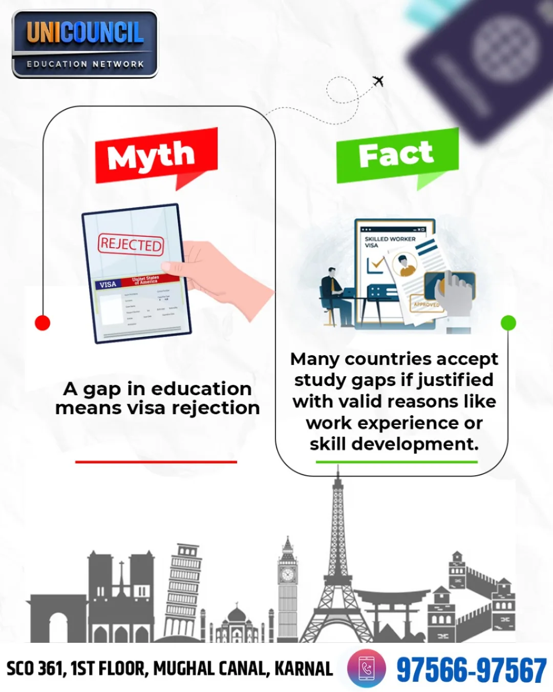 UniCouncil Education Network - 🔍 Myth: A gap in education means visa ...
