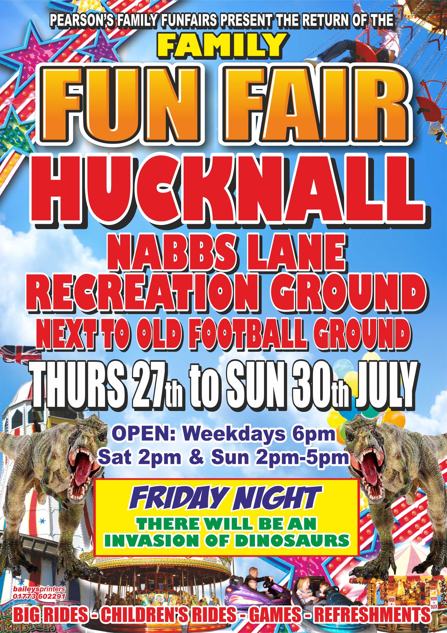 Go To The Fair - A Family FUN FAIR comes to HUCKNALL NABBS...