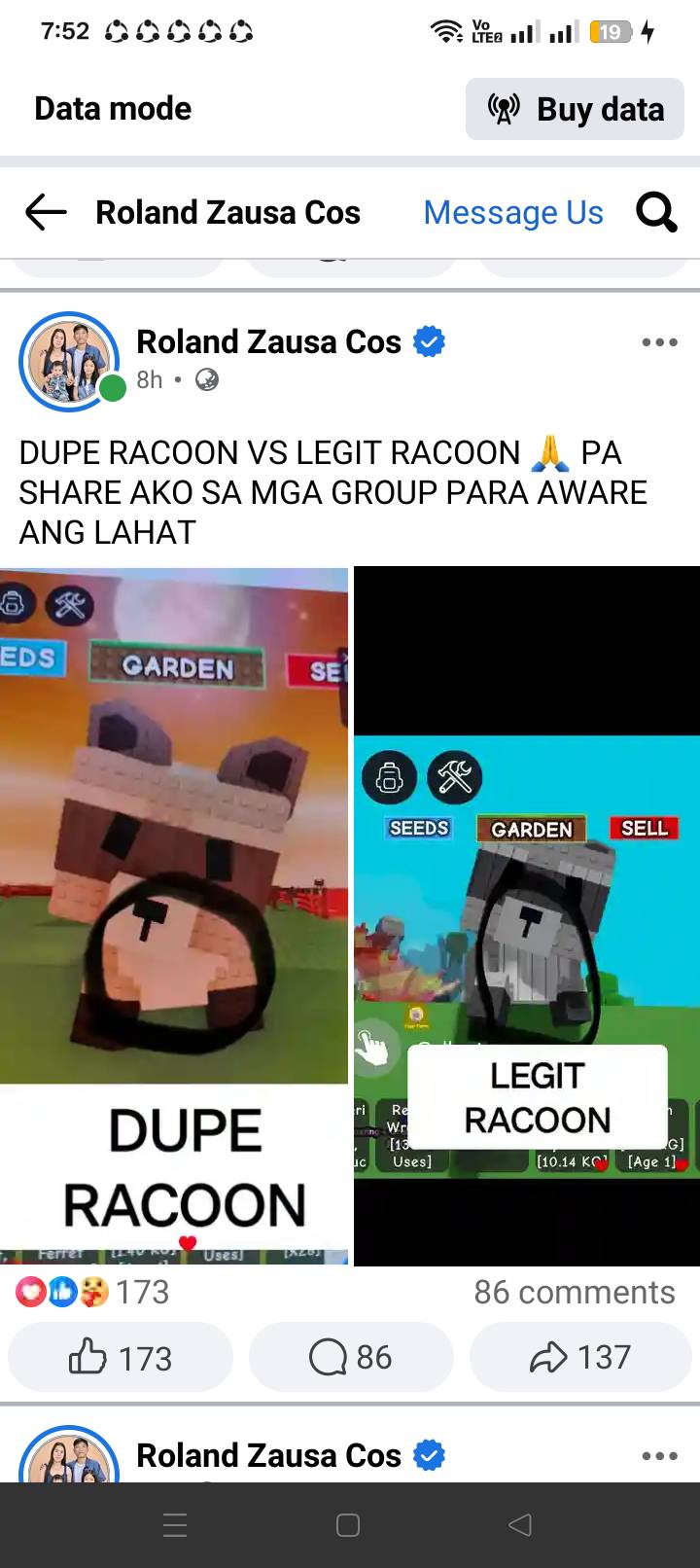 Grow a garden PH🇵🇭 | Aware sa dupe raccoon | Facebook